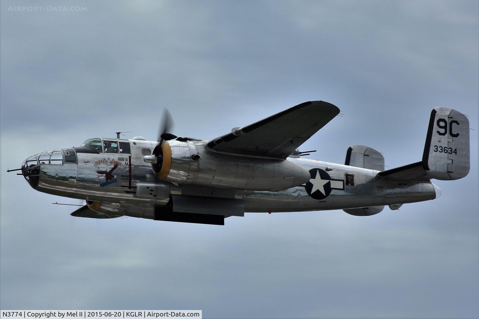 N3774, 1943 North American B-25D Mitchell C/N 100-23960, 2015 Wings Over Gaylord Air Show