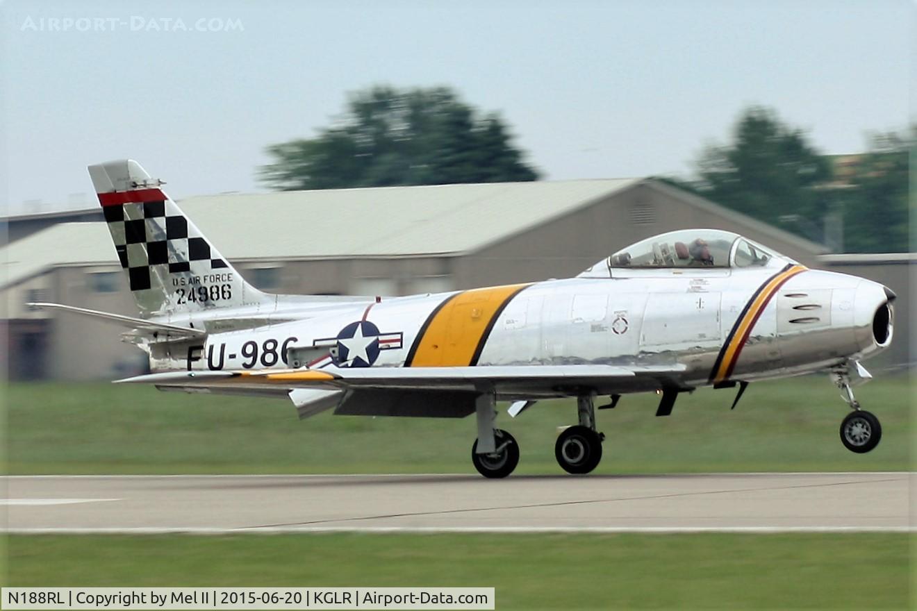 N188RL, 1952 North American F-86F Sabre C/N 191-682, 2015 Wings Over Gaylord Air Show