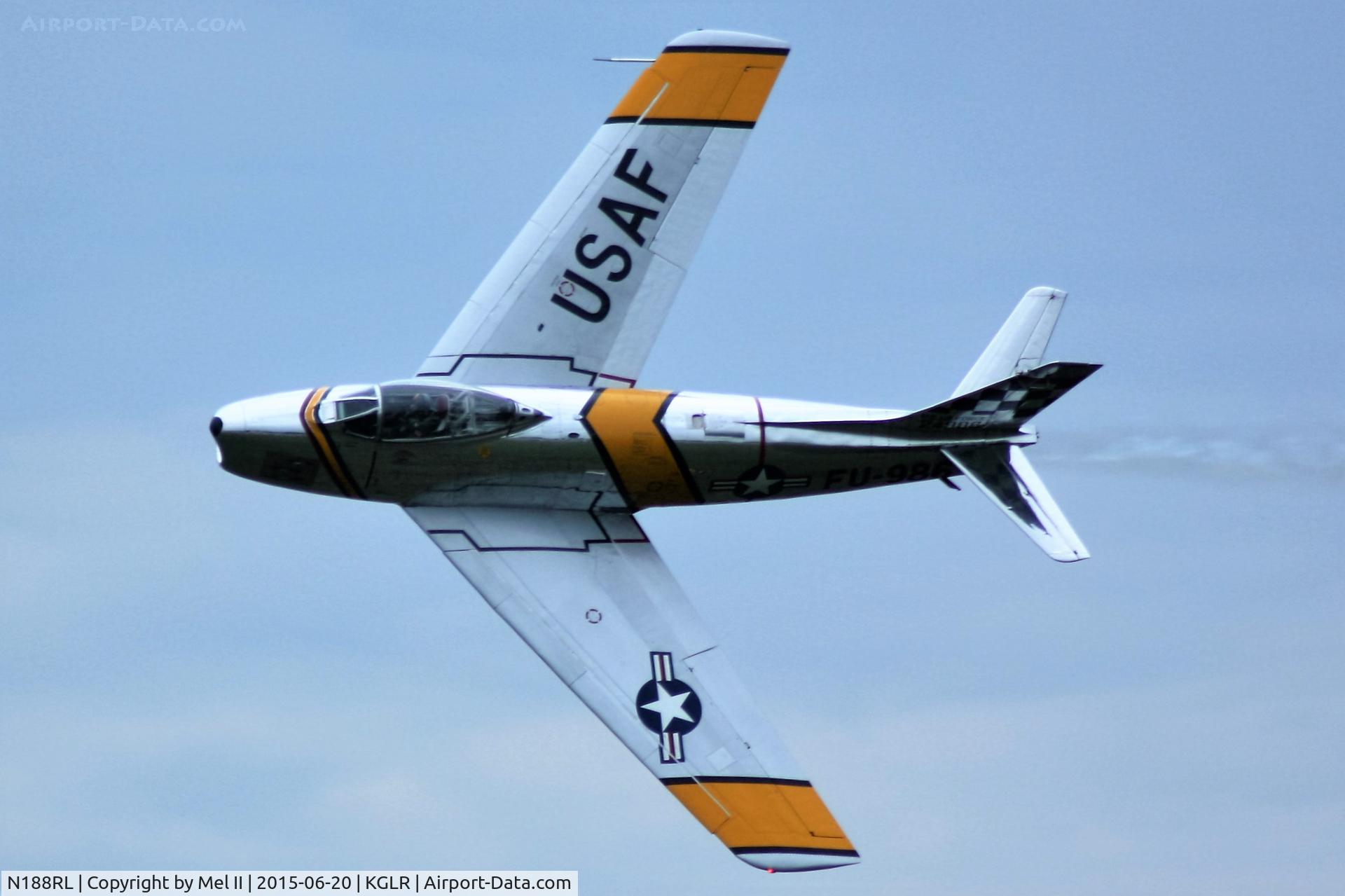 N188RL, 1952 North American F-86F Sabre C/N 191-682, 2015 Wings Over Gaylord Air Show