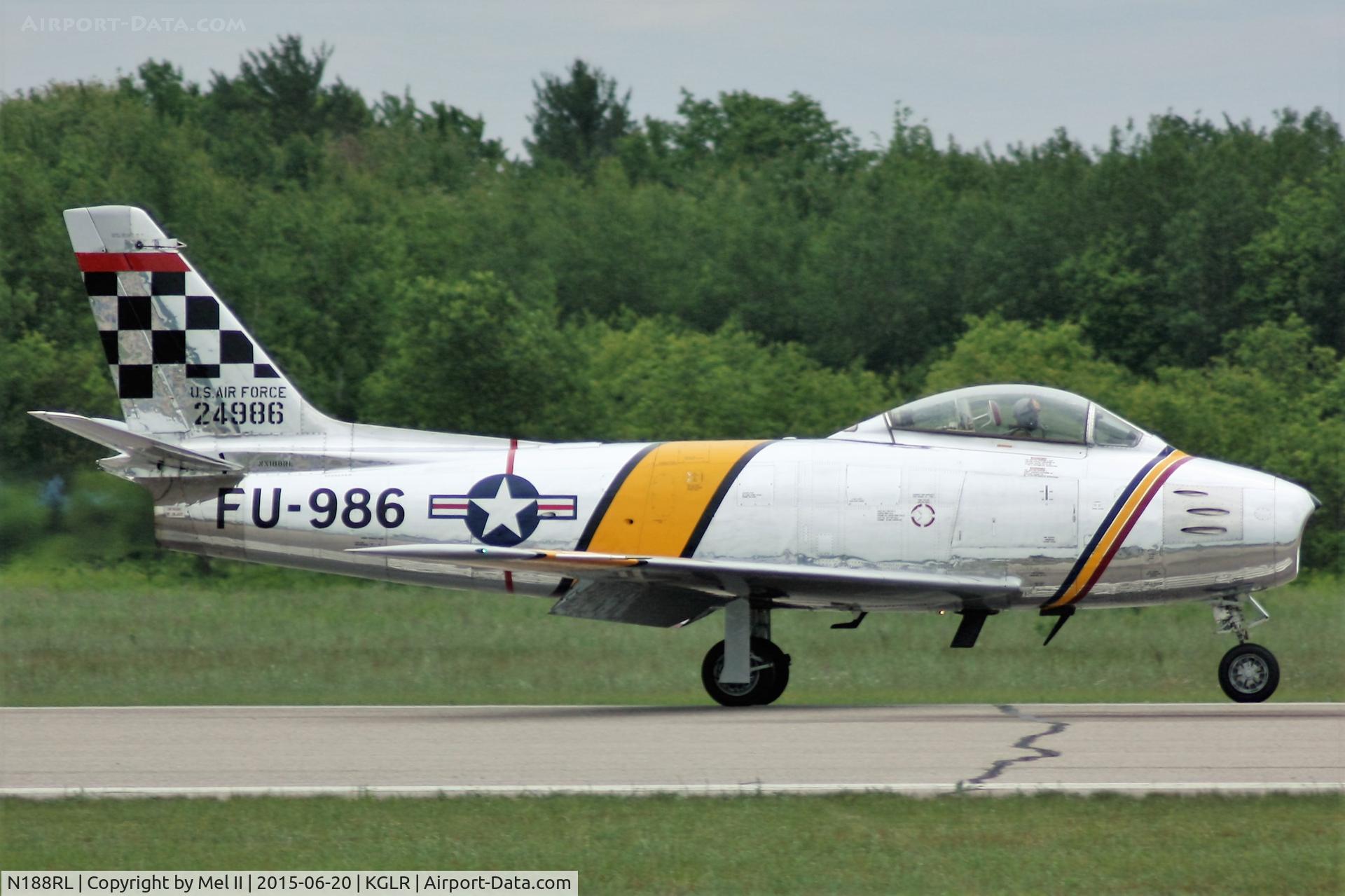N188RL, 1952 North American F-86F Sabre C/N 191-682, 2015 Wings Over Gaylord Air Show