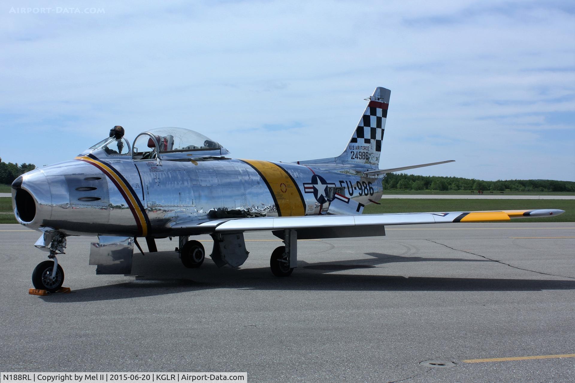 N188RL, 1952 North American F-86F Sabre C/N 191-682, 2015 Wings Over Gaylord Air Show