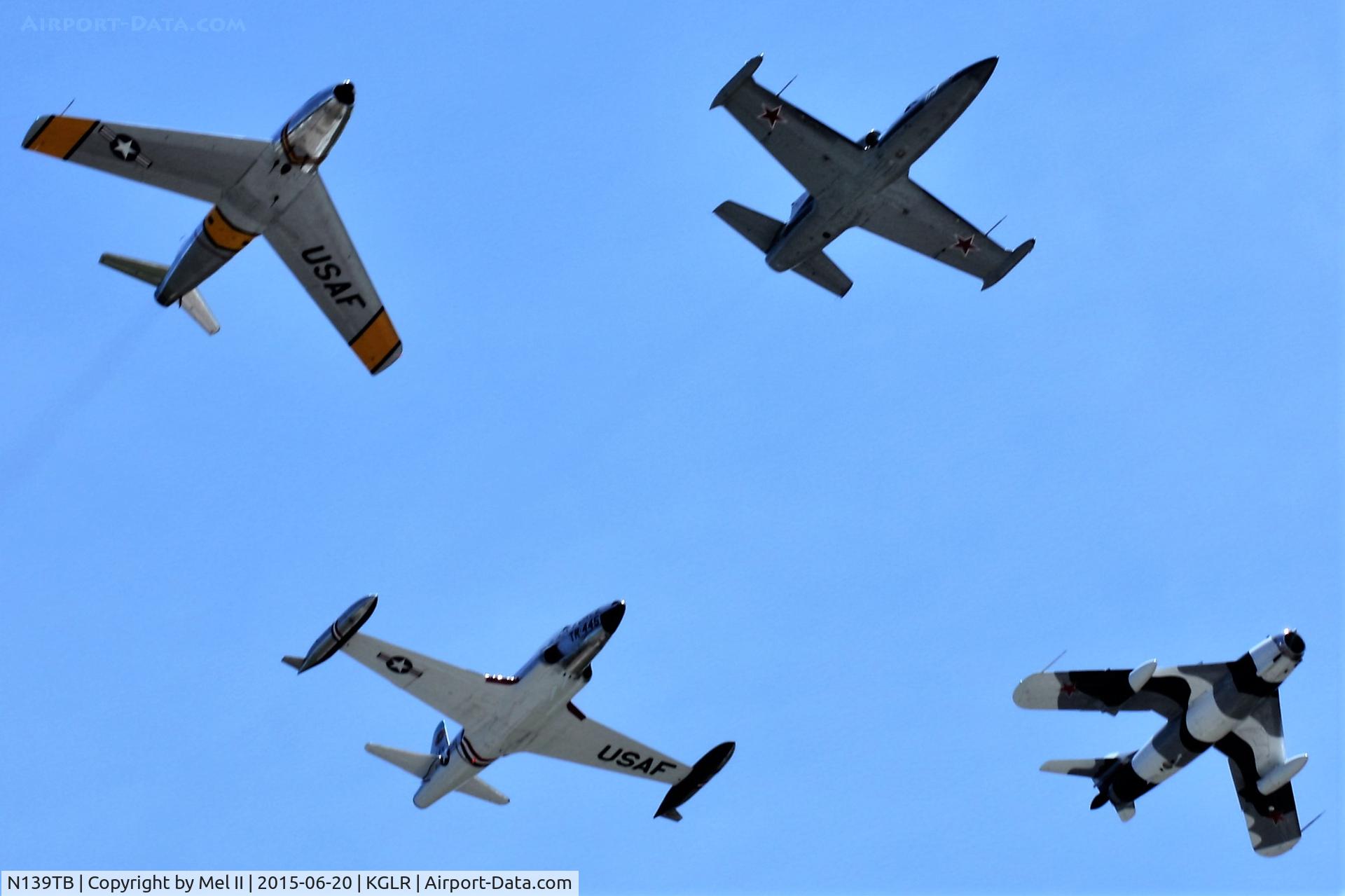 N139TB, 1984 Aero L-39 Albatros C/N 432919, 2015 Wings Over Gaylord Air Show

N188RL - North American F-86F Sabre
N6953X - PZL-Mielec Lim-6 Mig-17
N133CK - Lockheed T-33A Shooting Star