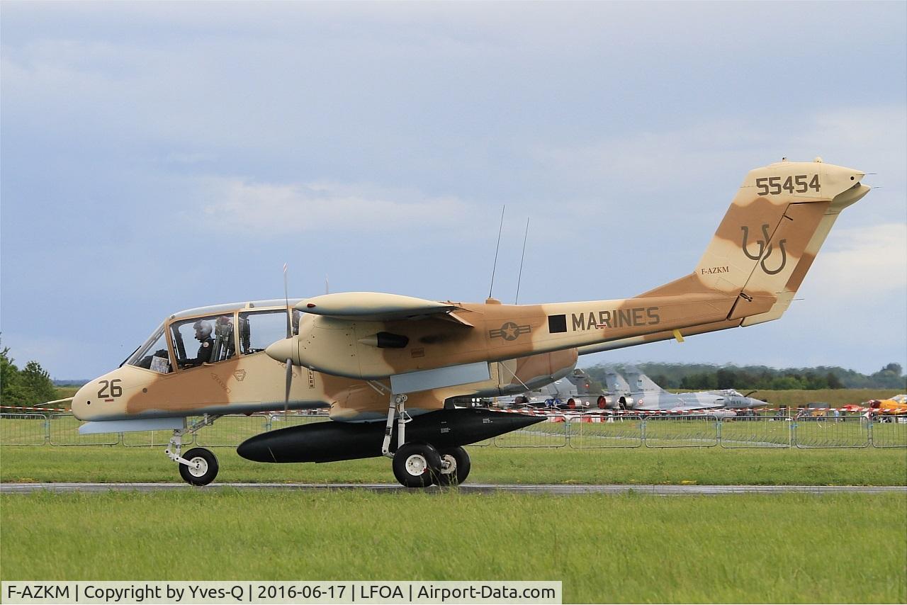 F-AZKM, 1971 North American OV-10B Bronco C/N 338-9 (305-65), North American OV-10B Bronco, Taxiing to holding point rwy 24, Avord Air Base 702 (LFOA) Open day 2016