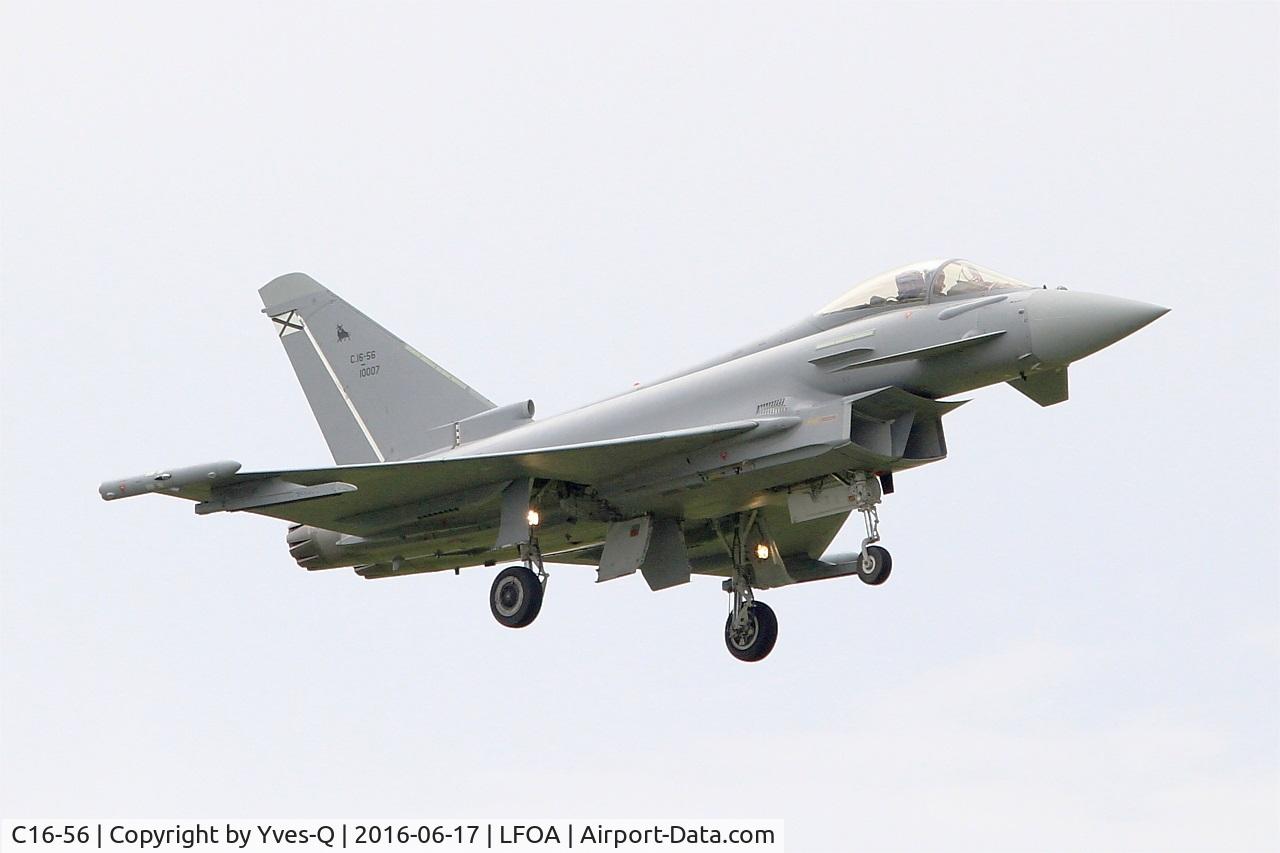 C16-56, Eurofighter EF-2000 Typhoon S C/N SS038, Spanish Air Force Eurofighter EF-2000 Typhoon S, On display, Avord Air Base 702 (LFOA) Open day 2016