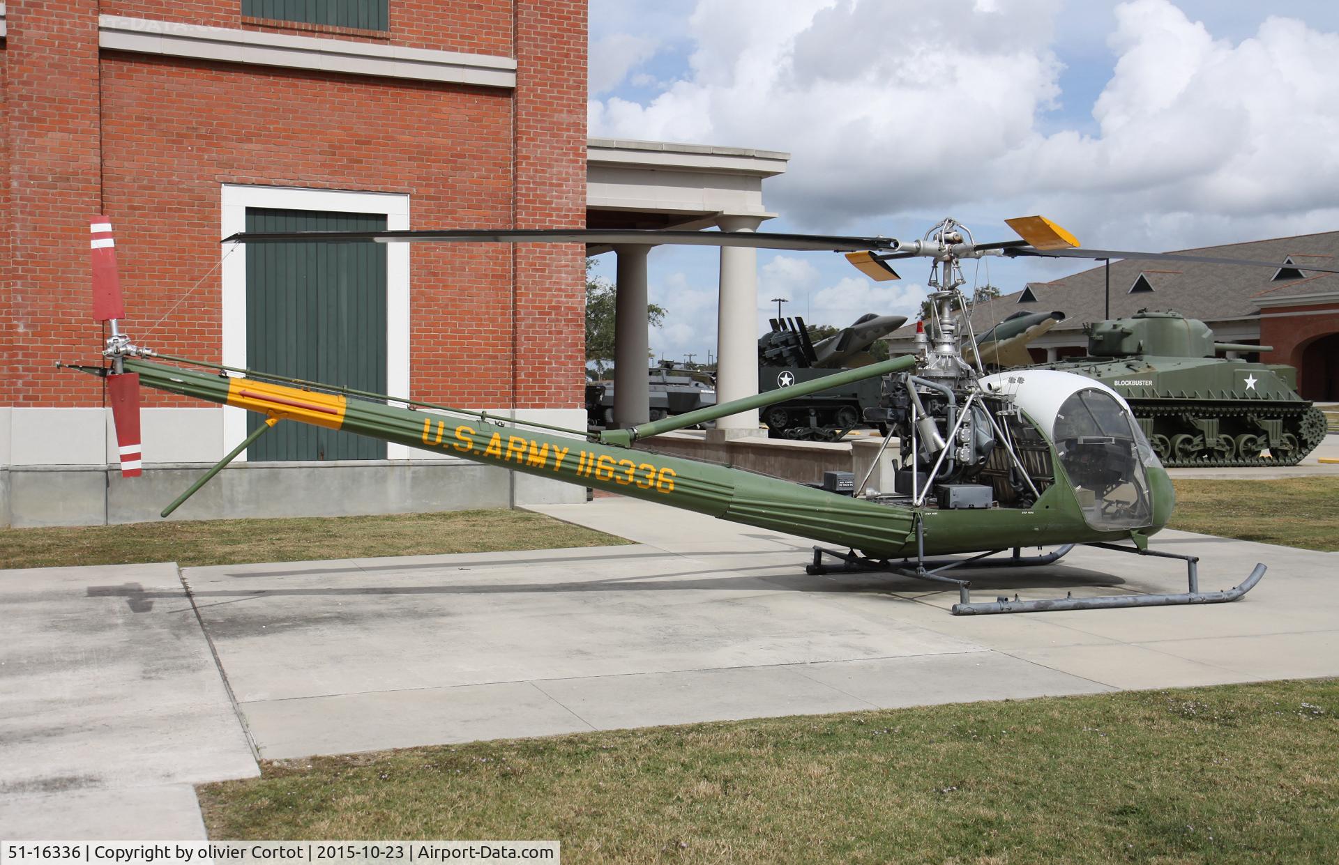 51-16336, 1951 Hiller OH-23B Raven Raven C/N 574, Jackson's barracks museum