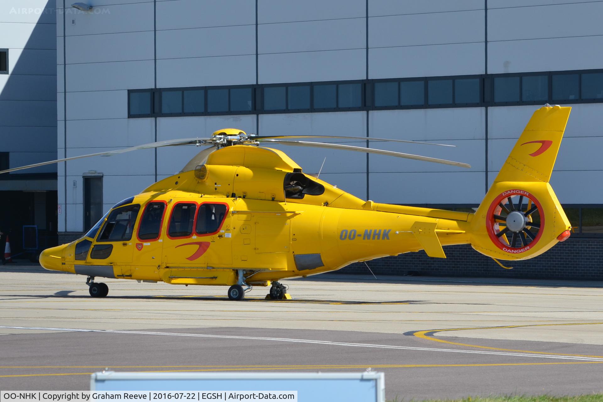 OO-NHK, 2009 Eurocopter EC-155B-1 C/N 6876, Parked at Norwich.