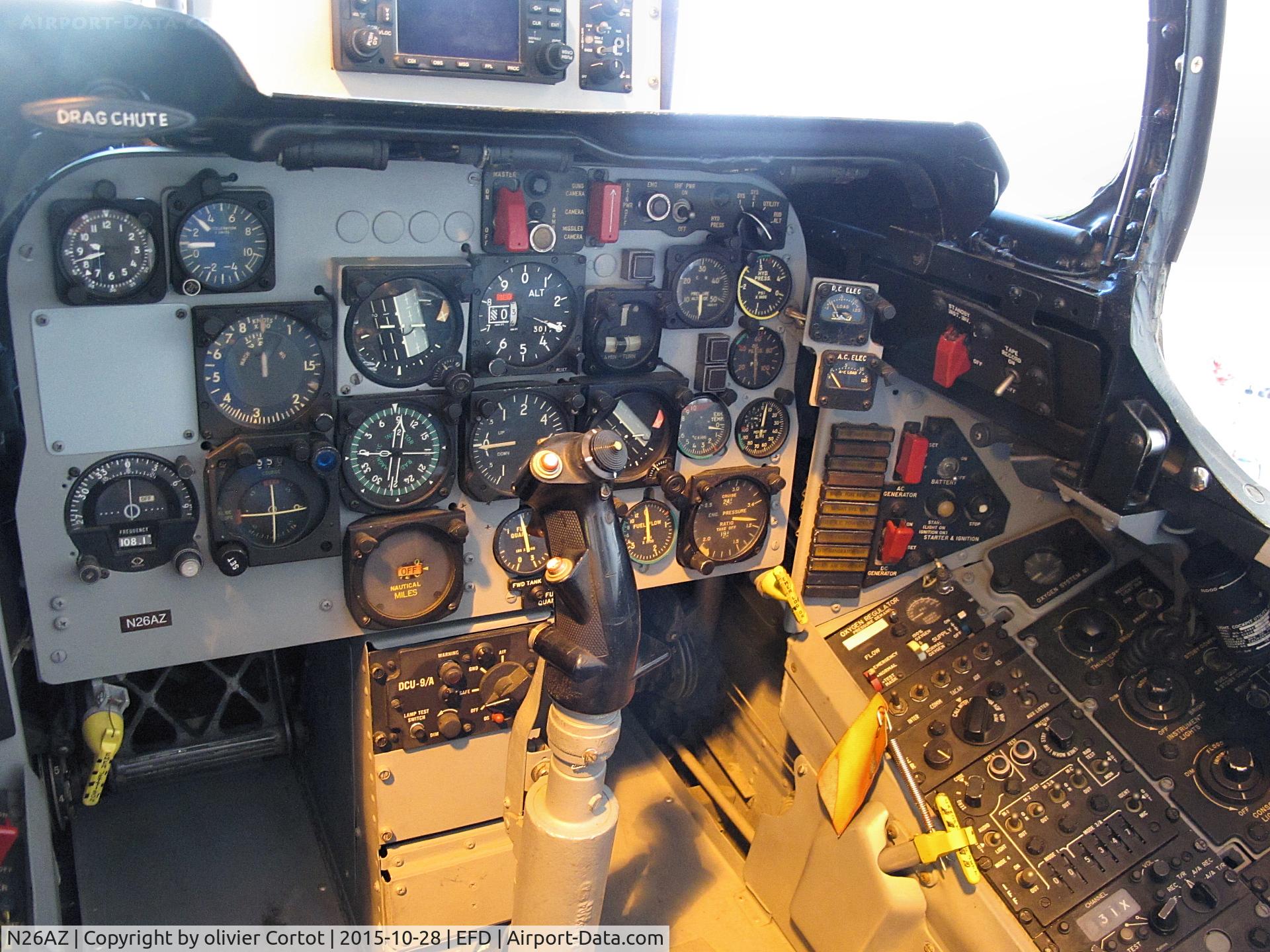 N26AZ, 1956 North American F-100F-10-NA Super Sabre C/N 56-3844 (243-120), the cockpit