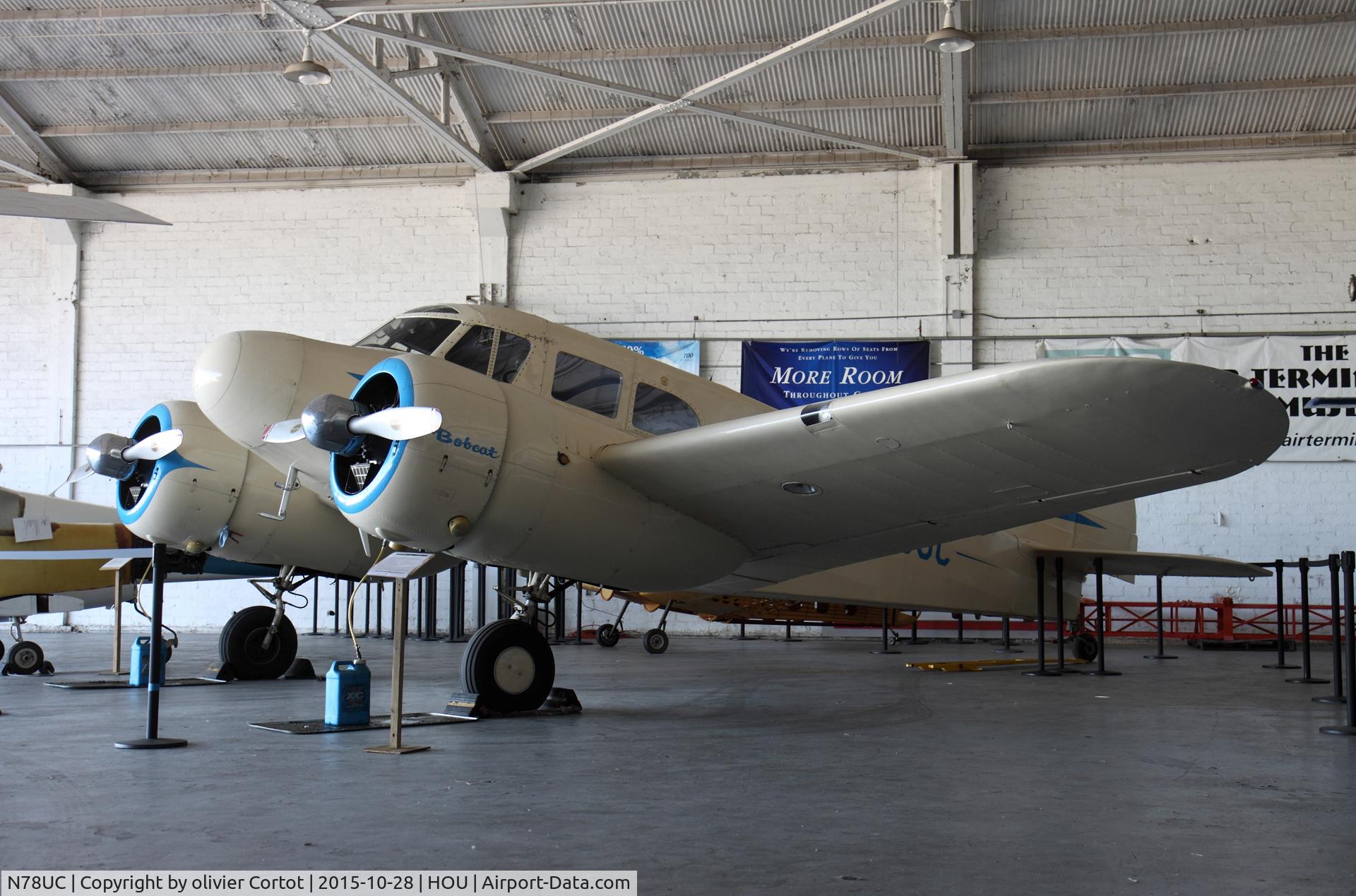 N78UC, Cessna UC-78B (T-50) Bobcat C/N 6185, 1940 air terminal museum