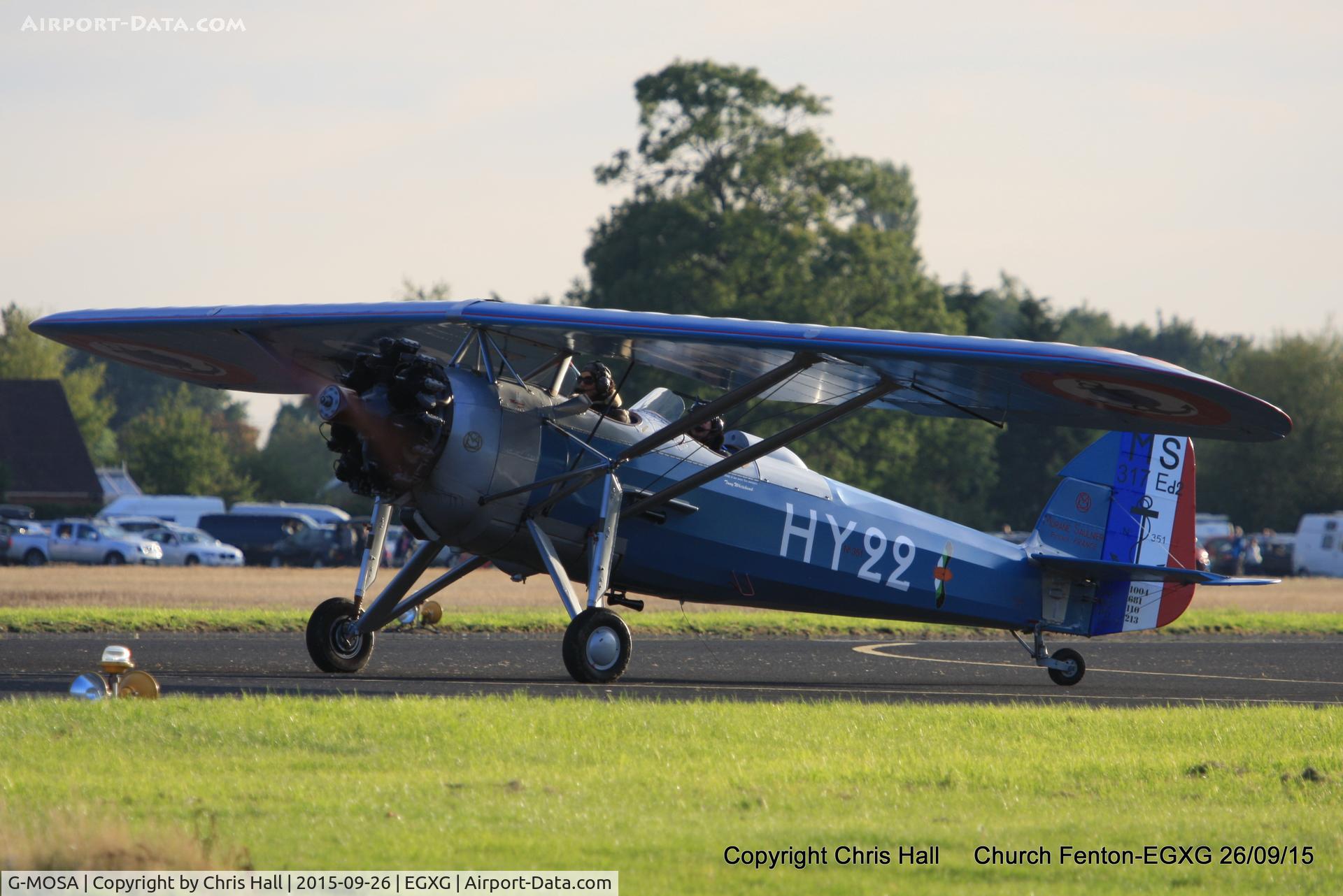 G-MOSA, 1952 Morane-Saulnier MS.317 C/N 351, at the Yorkshire Airshow