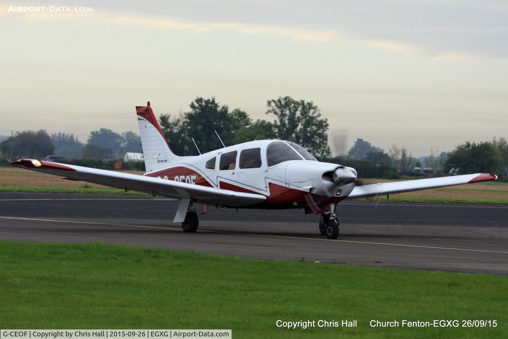 G-CEOF, 1988 Piper PA-28R-201 Cherokee Arrow III C/N 28R-37008, at the Yorkshire Airshow
