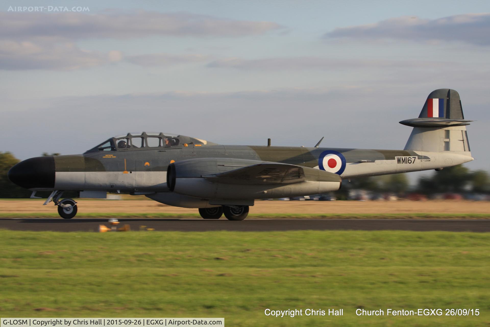 G-LOSM, 1952 Gloster Meteor NF.11 C/N S4/U/2342, at the Yorkshire Airshow