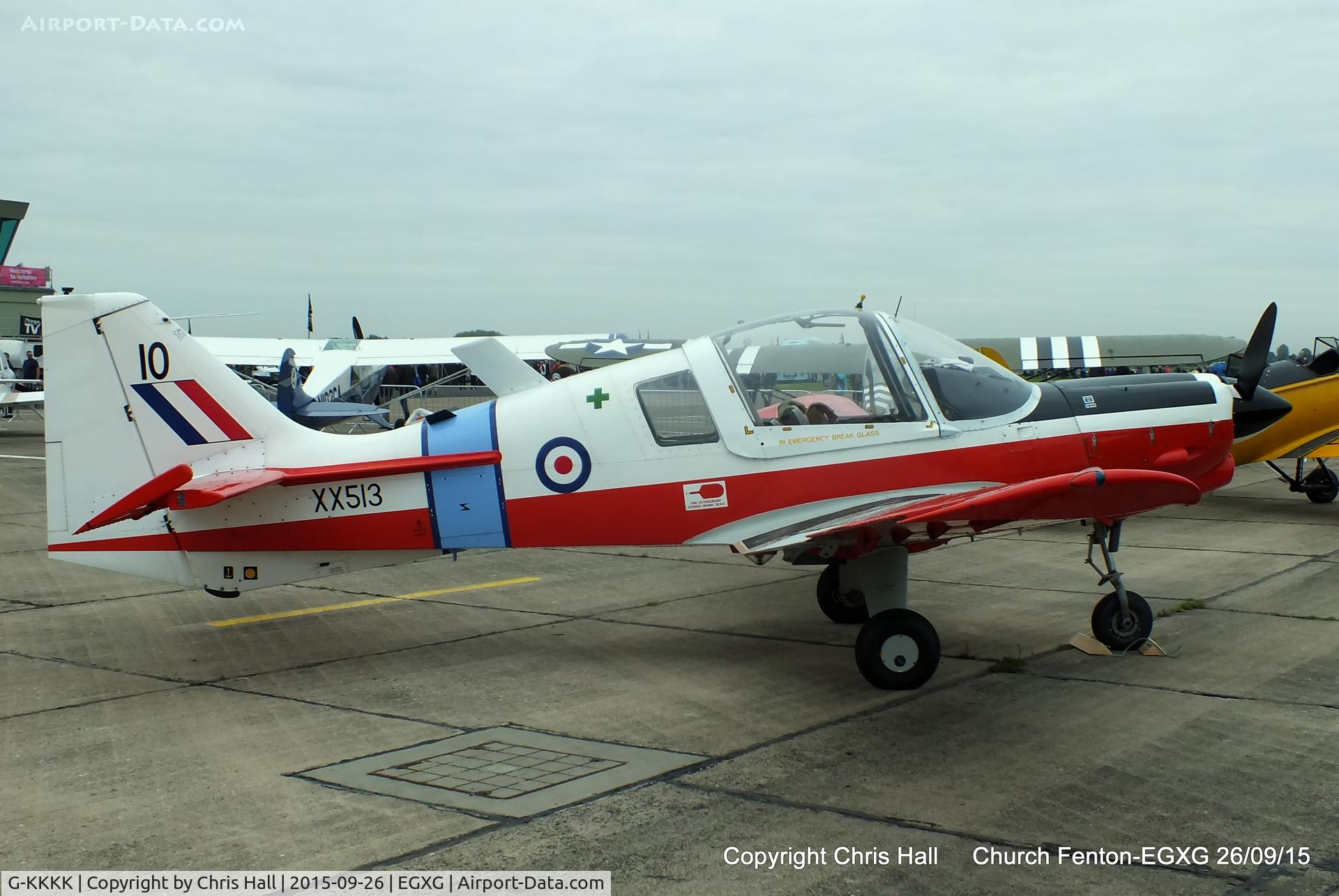 G-KKKK, 1973 Scottish Aviation Bulldog T.1 C/N BH120/199, at the Yorkshire Airshow