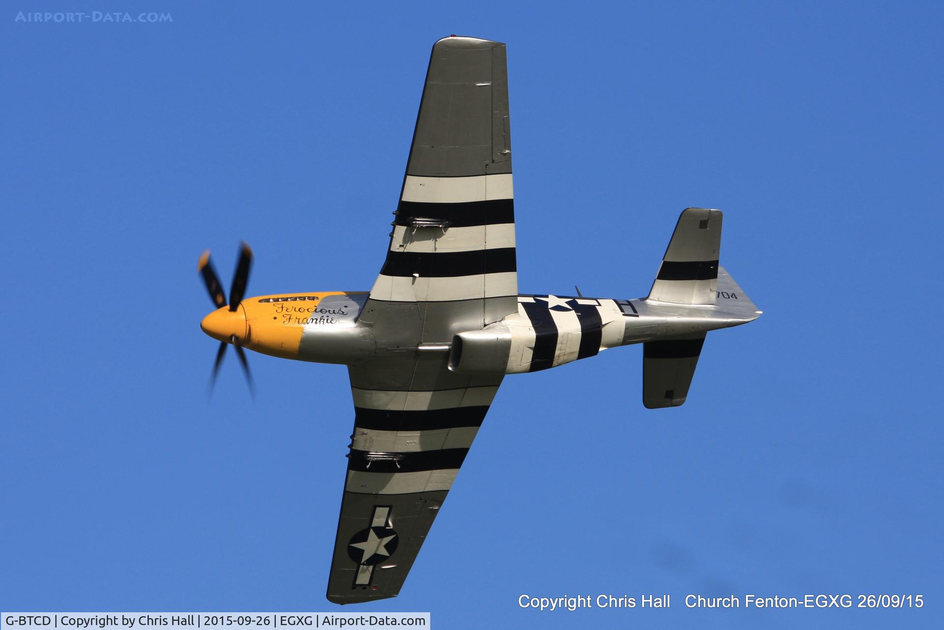 G-BTCD, 1944 North American P-51D Mustang C/N 122-39608, at the Yorkshire Airshow