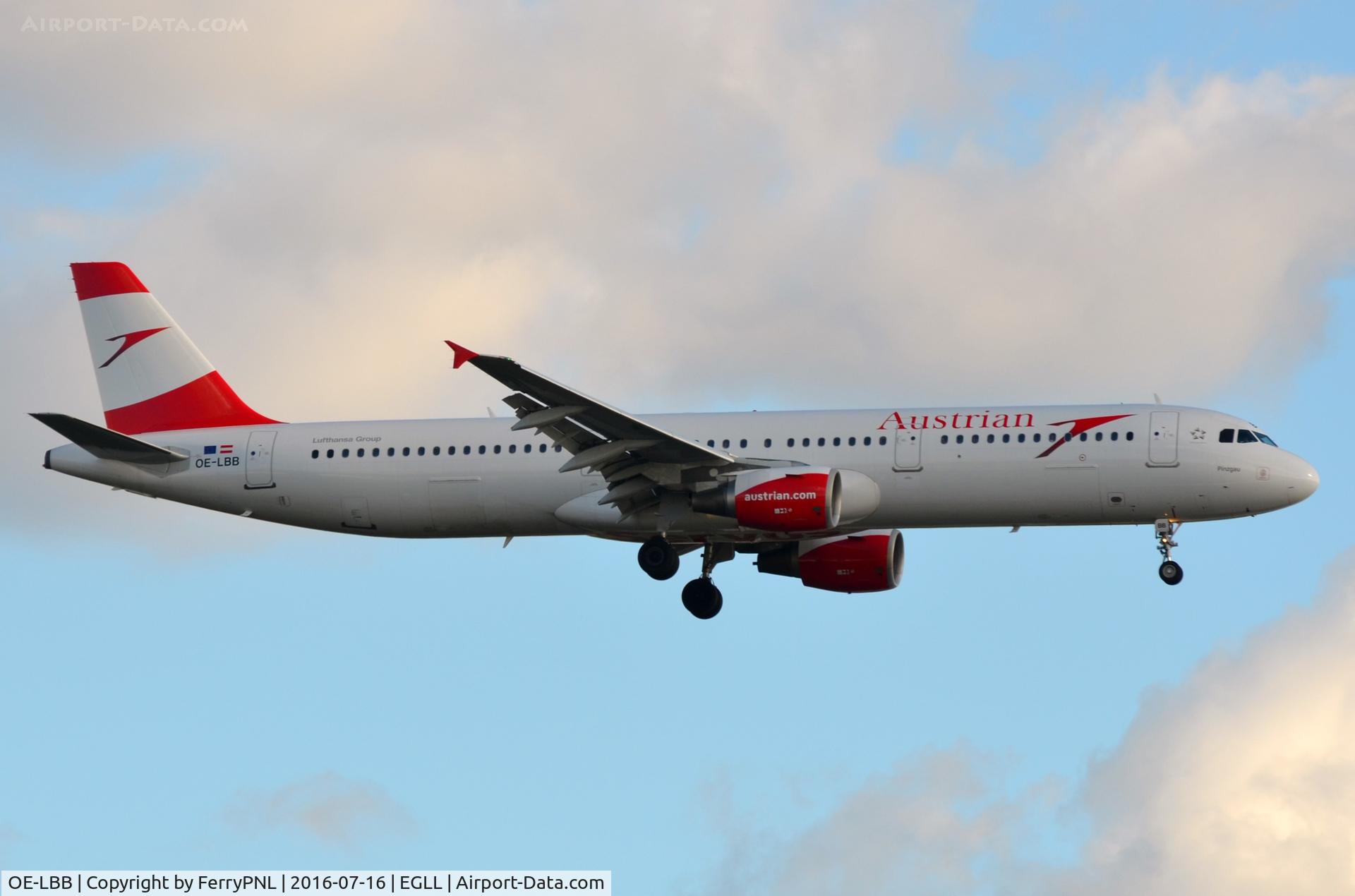OE-LBB, 1995 Airbus A321-111 C/N 570, Austrian A321.