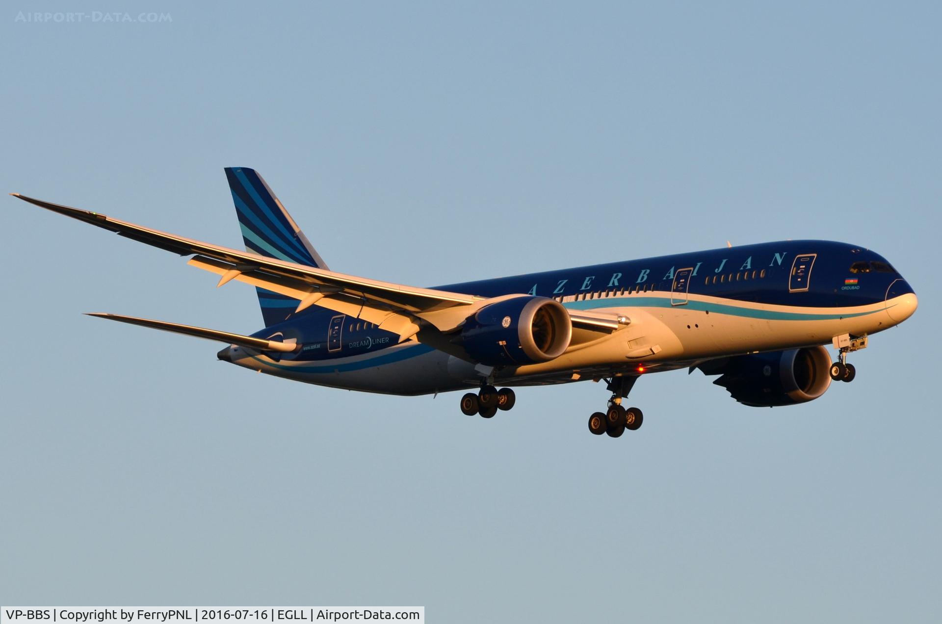 VP-BBS, 2014 Boeing 787-8 Dreamliner C/N 37921, AZAL B788 on short finals.