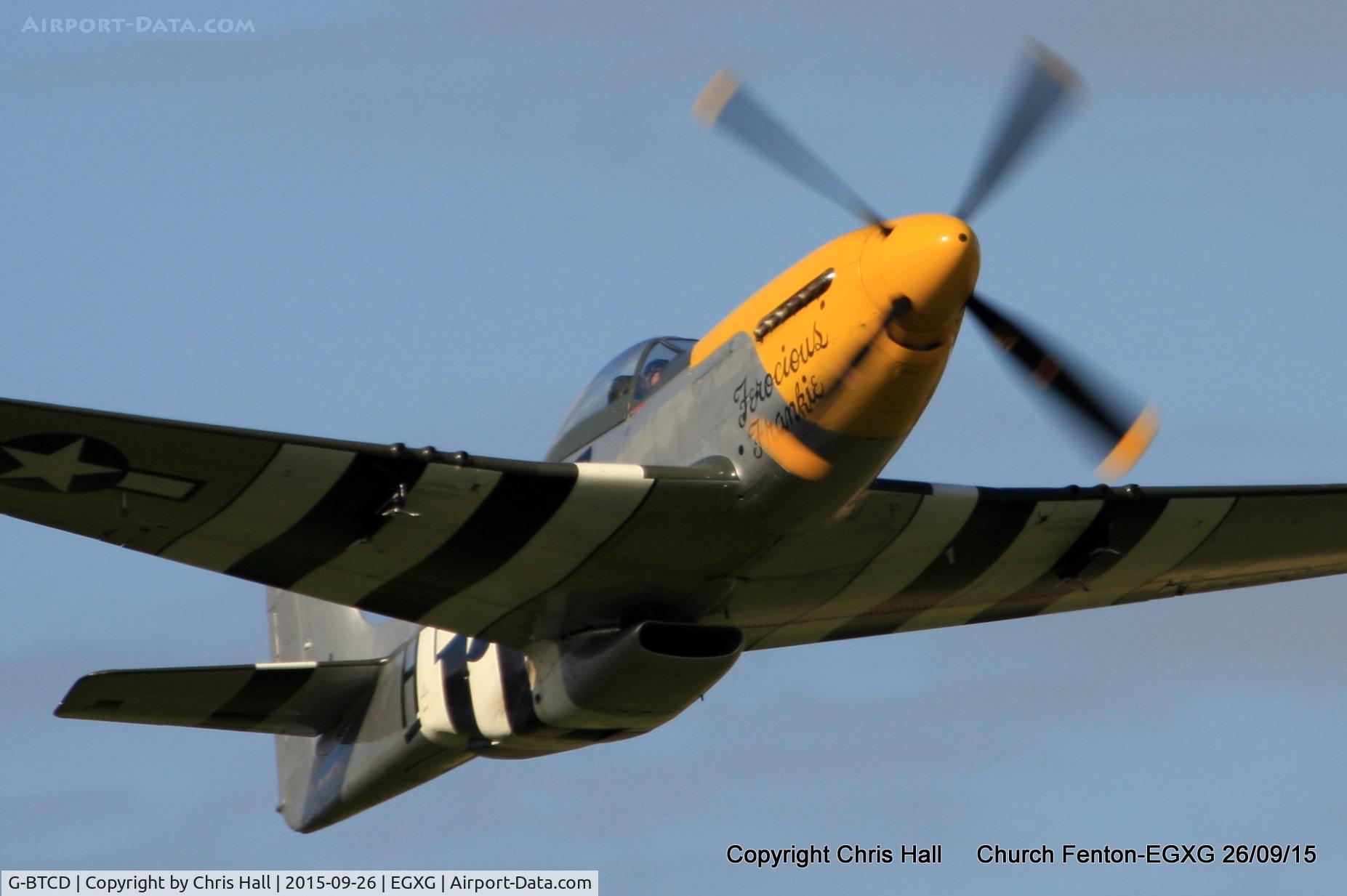G-BTCD, 1944 North American P-51D Mustang C/N 122-39608, at the Yorkshire Airshow