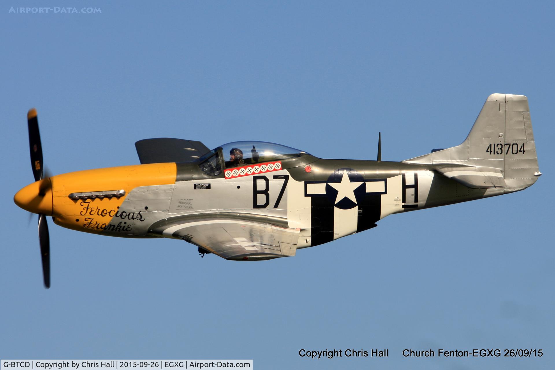 G-BTCD, 1944 North American P-51D Mustang C/N 122-39608, at the Yorkshire Airshow