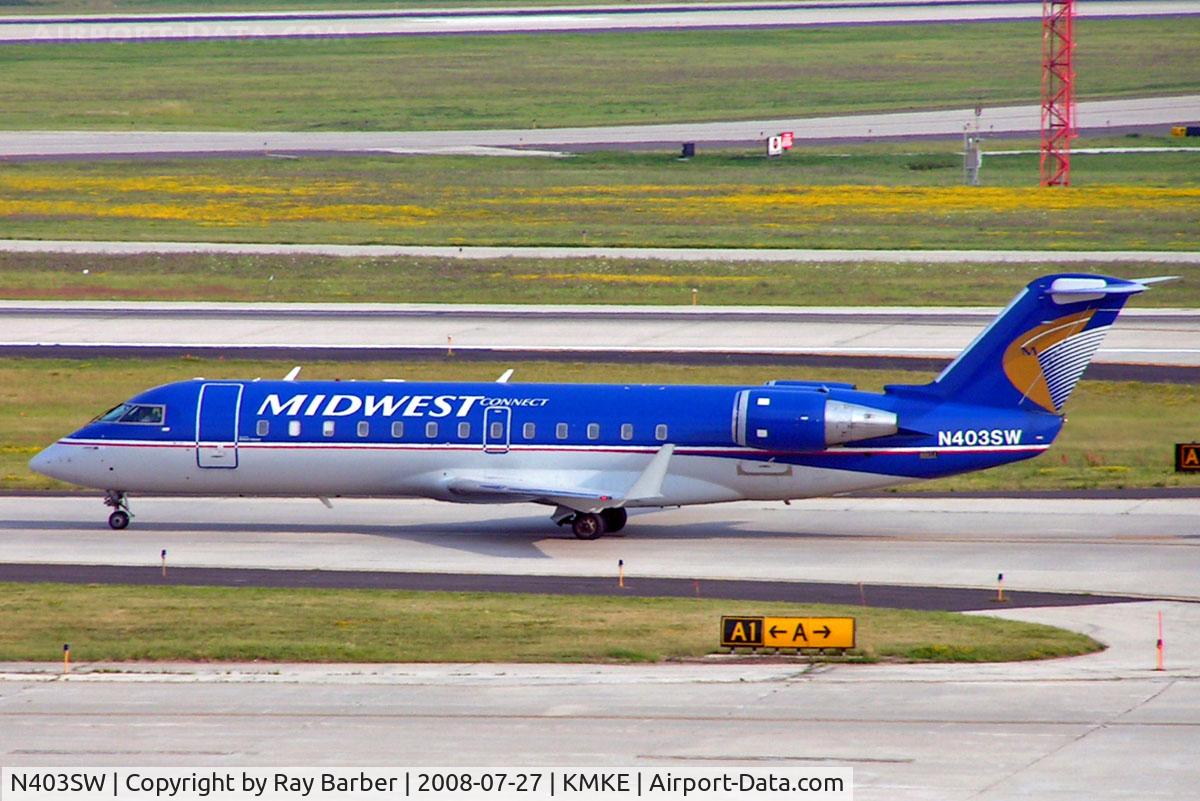 N403SW, 1993 Canadair CRJ-100LR (CL-600-2B19) C/N 7028, Canadair CRJ-100LR [7028] (Midwest Connect) Milwaukee~N 27/07/2008