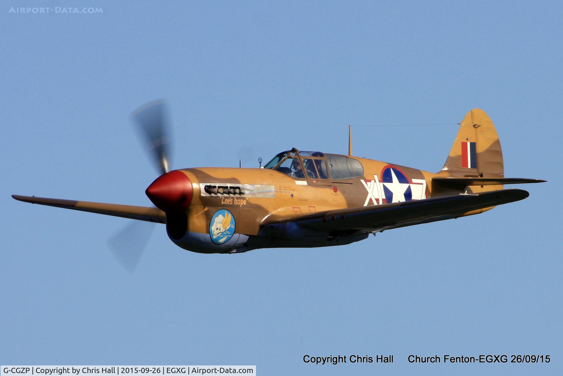 G-CGZP, 1942 Curtiss P-40F Warhawk C/N 19503, at the Yorkshire Airshow
