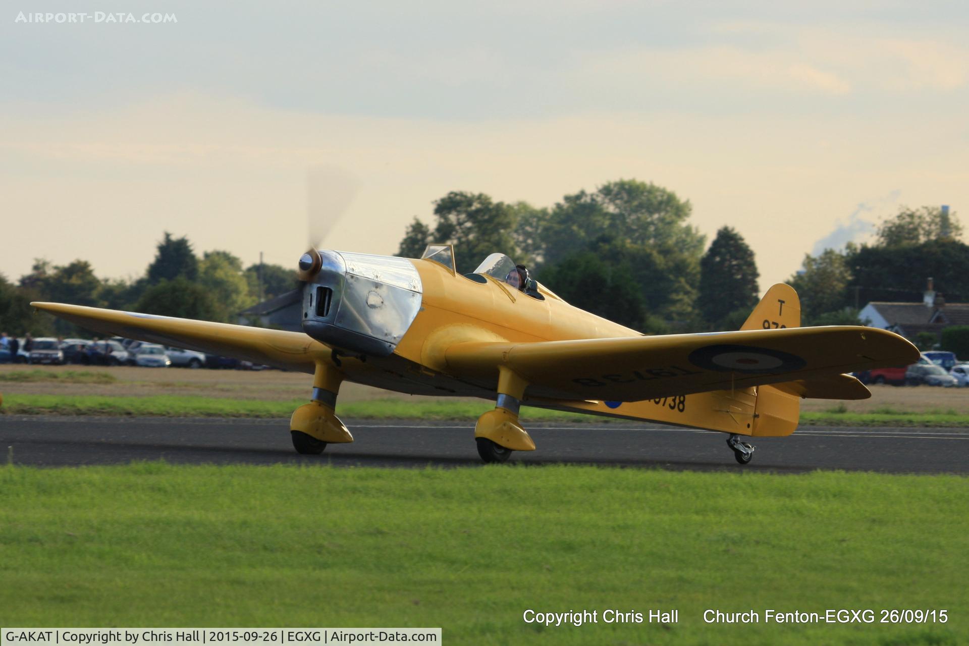 G-AKAT, 1940 Miles M14A Hawk Trainer 3 C/N 2005, at the Yorkshire Airshow