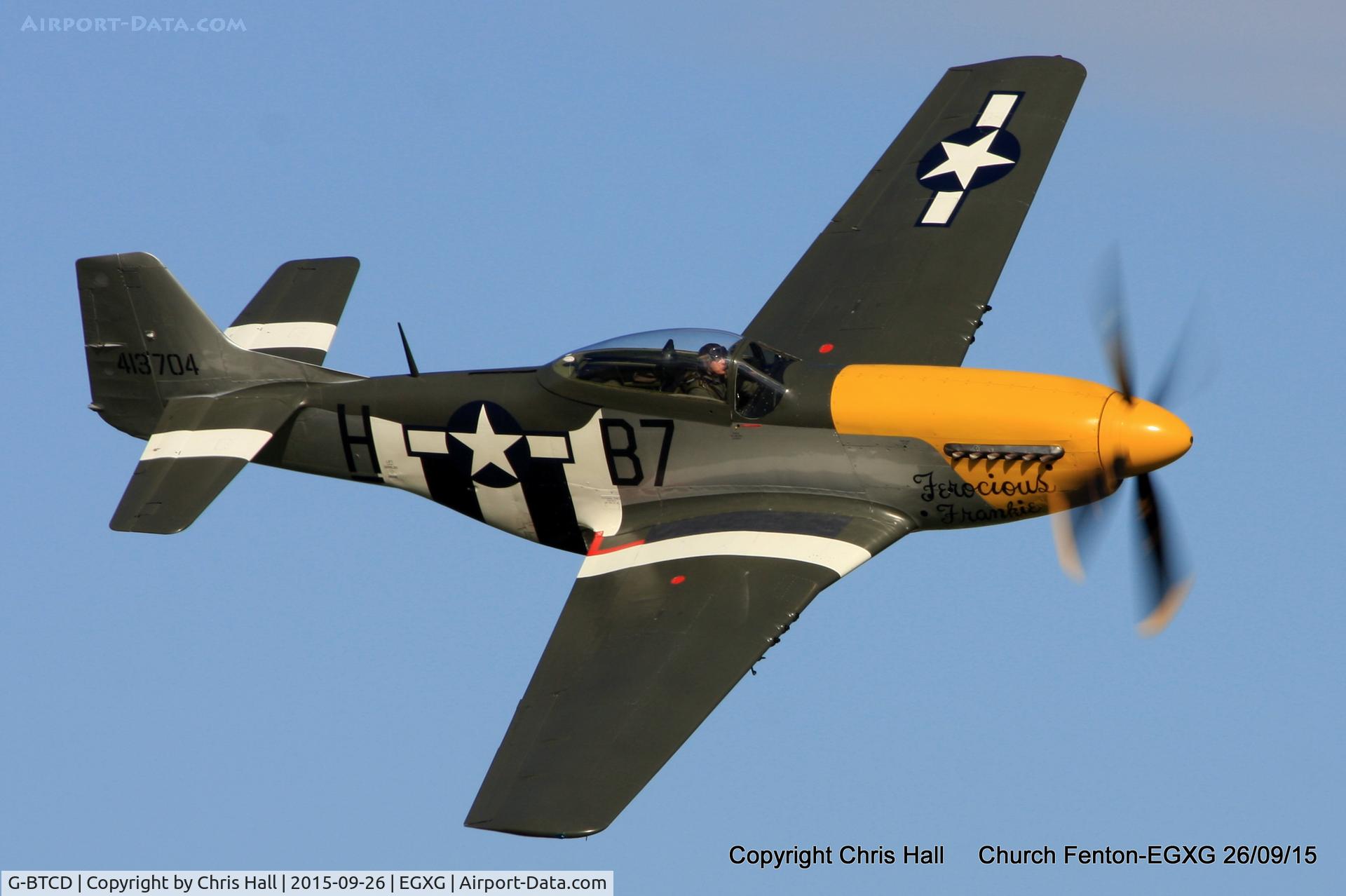 G-BTCD, 1944 North American P-51D Mustang C/N 122-39608, at the Yorkshire Airshow