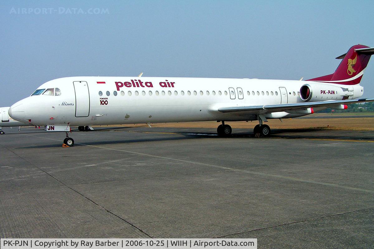 PK-PJN, 1990 Fokker 100 (F-28-0100) C/N 11288, Fokker F-100 [11288] (Pelita Air) Services) Jakarta-Halim Perdanakusuma Int~PK 25/10/2006