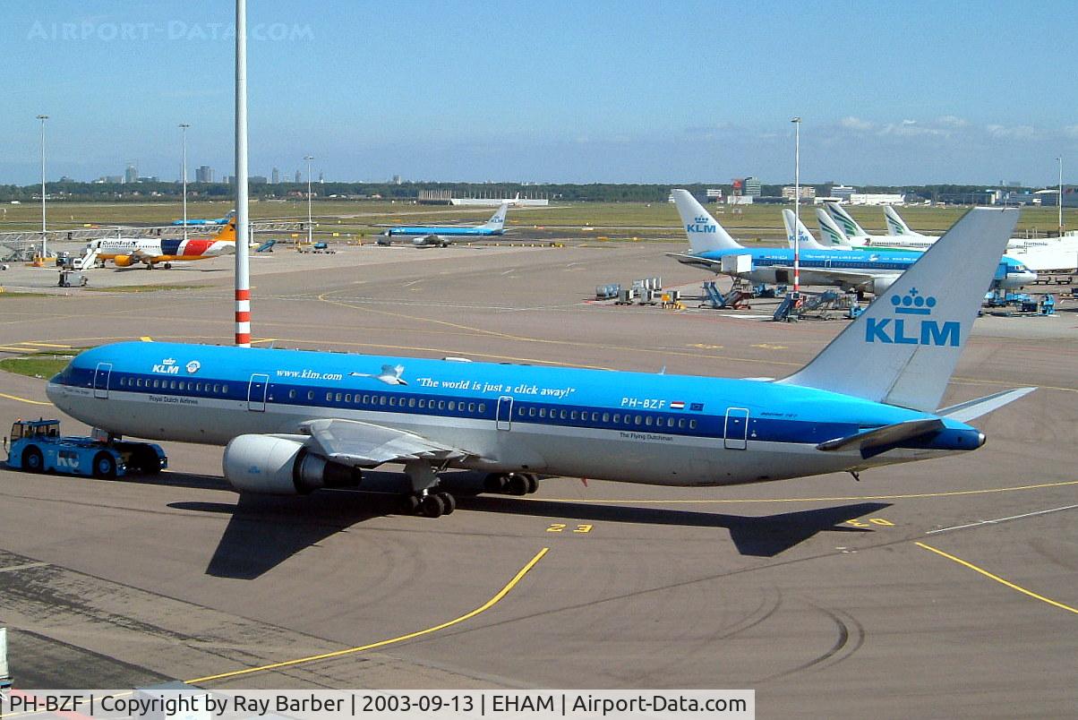 PH-BZF, 1996 Boeing 767-306/ER C/N 27959, Boeing 767-306ER [27959] (KLM Royal Dutch Airlines) Amsterdam-Schiphol~PH 13/09/2003
