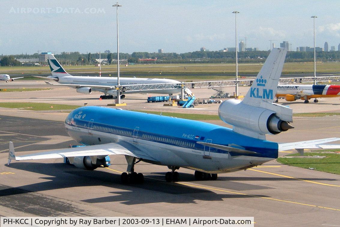 PH-KCC, 1994 McDonnell Douglas MD-11 C/N 48557, McDonnell Douglas MD-11 [48557] (KLM Royal Dutch Airlines) Amsterdam-Schiphol~PH 13/09/2003