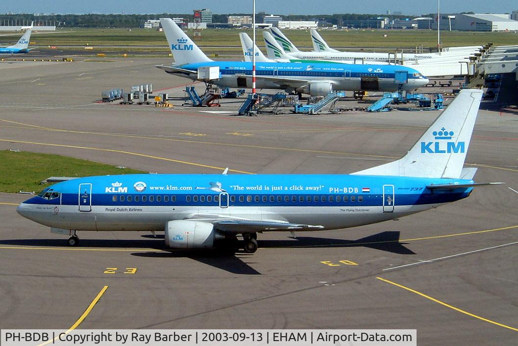 PH-BDB, 1986 Boeing 737-306 C/N 23538, Boeing 737-306 [23538] (KLM Royal Dutch Airlines) Amsterdam-Schiphol~PH 13/09/2003
