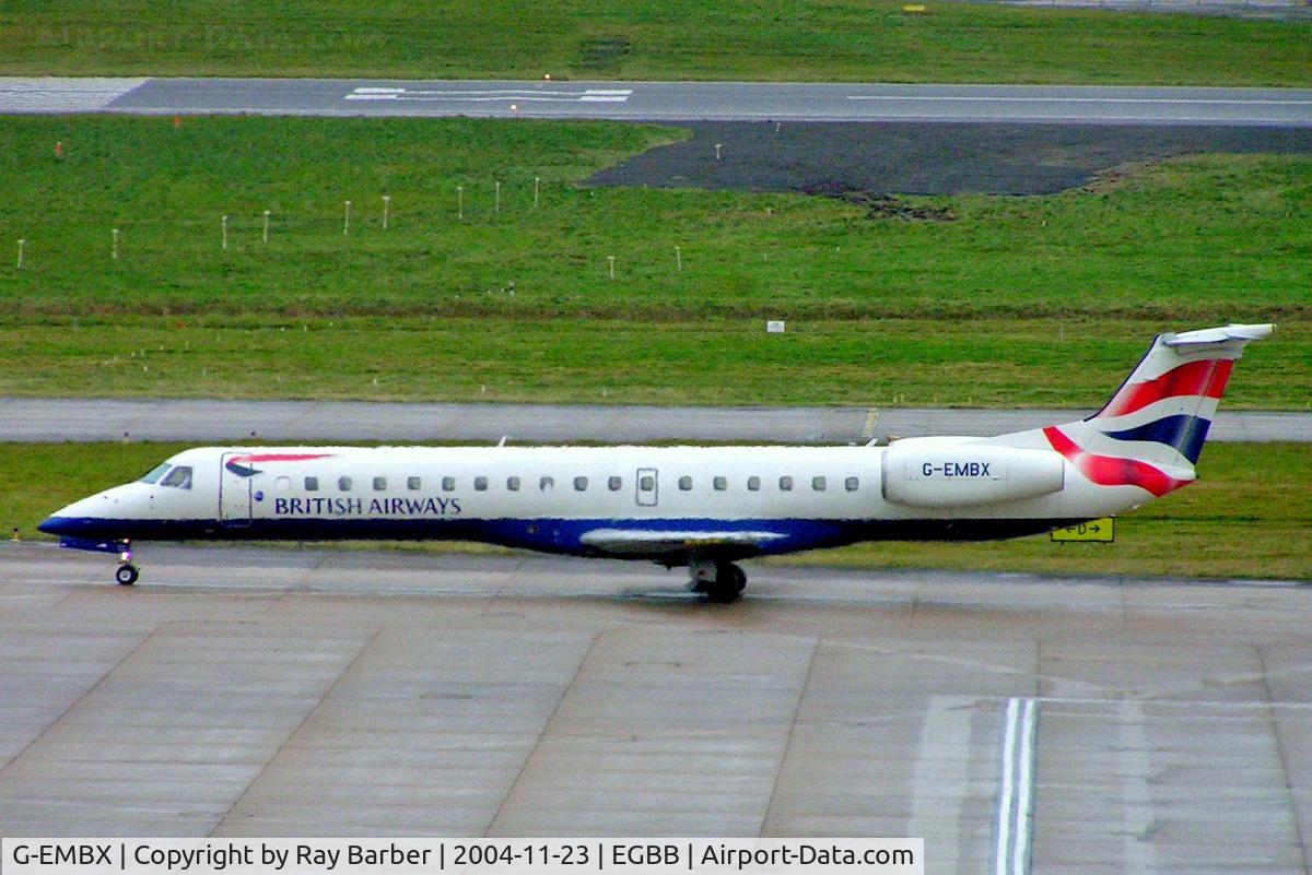 G-EMBX, 2002 Embraer EMB-145EU (ERJ-145EU) C/N 145573, Embraer ERJ-145EU [145573] (British Airways/CitiExpress) Birmingham Int'l~G 23/11/2004