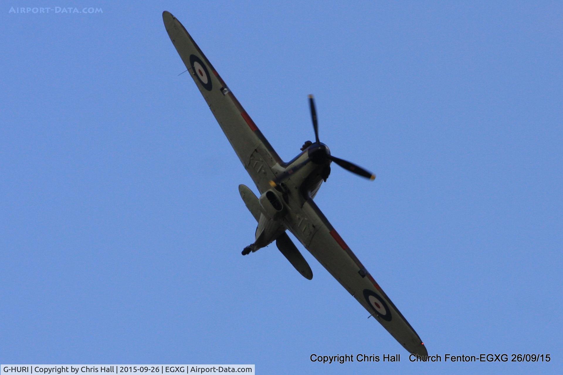 G-HURI, 1942 Hawker (CCF) Hurricane Mk12A C/N 72036, at the Yorkshire Airshow