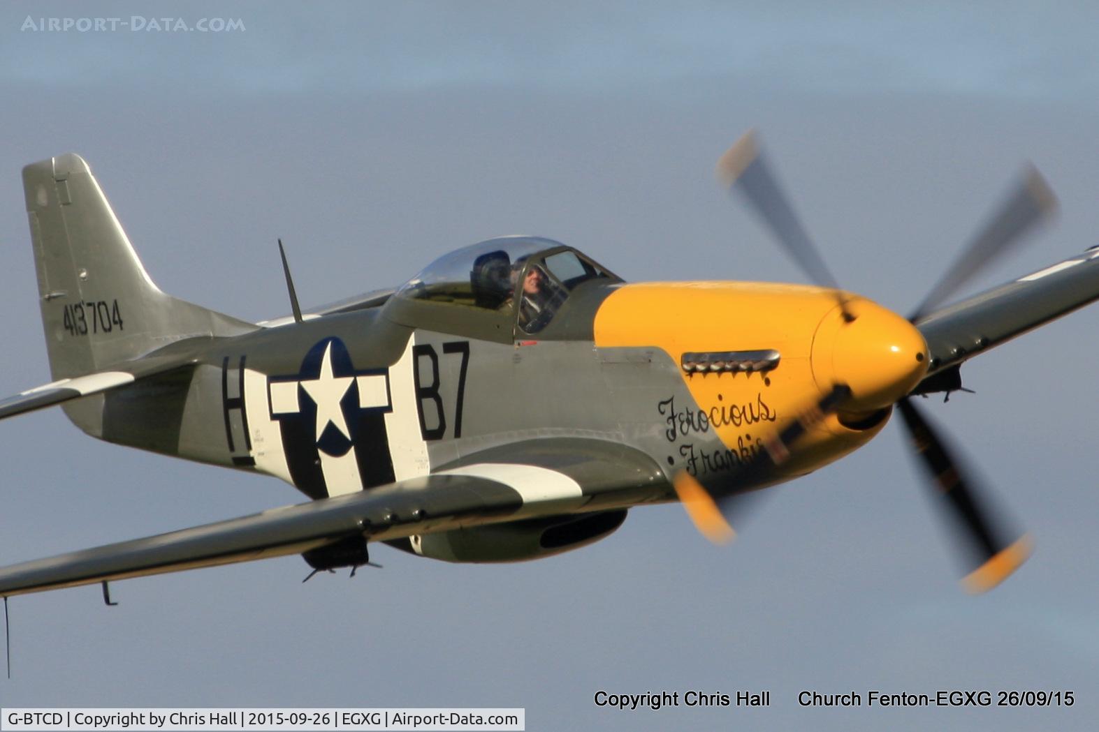 G-BTCD, 1944 North American P-51D Mustang C/N 122-39608, at the Yorkshire Airshow