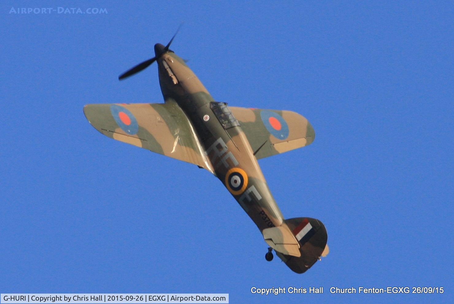G-HURI, 1942 Hawker (CCF) Hurricane Mk12A C/N 72036, at the Yorkshire Airshow