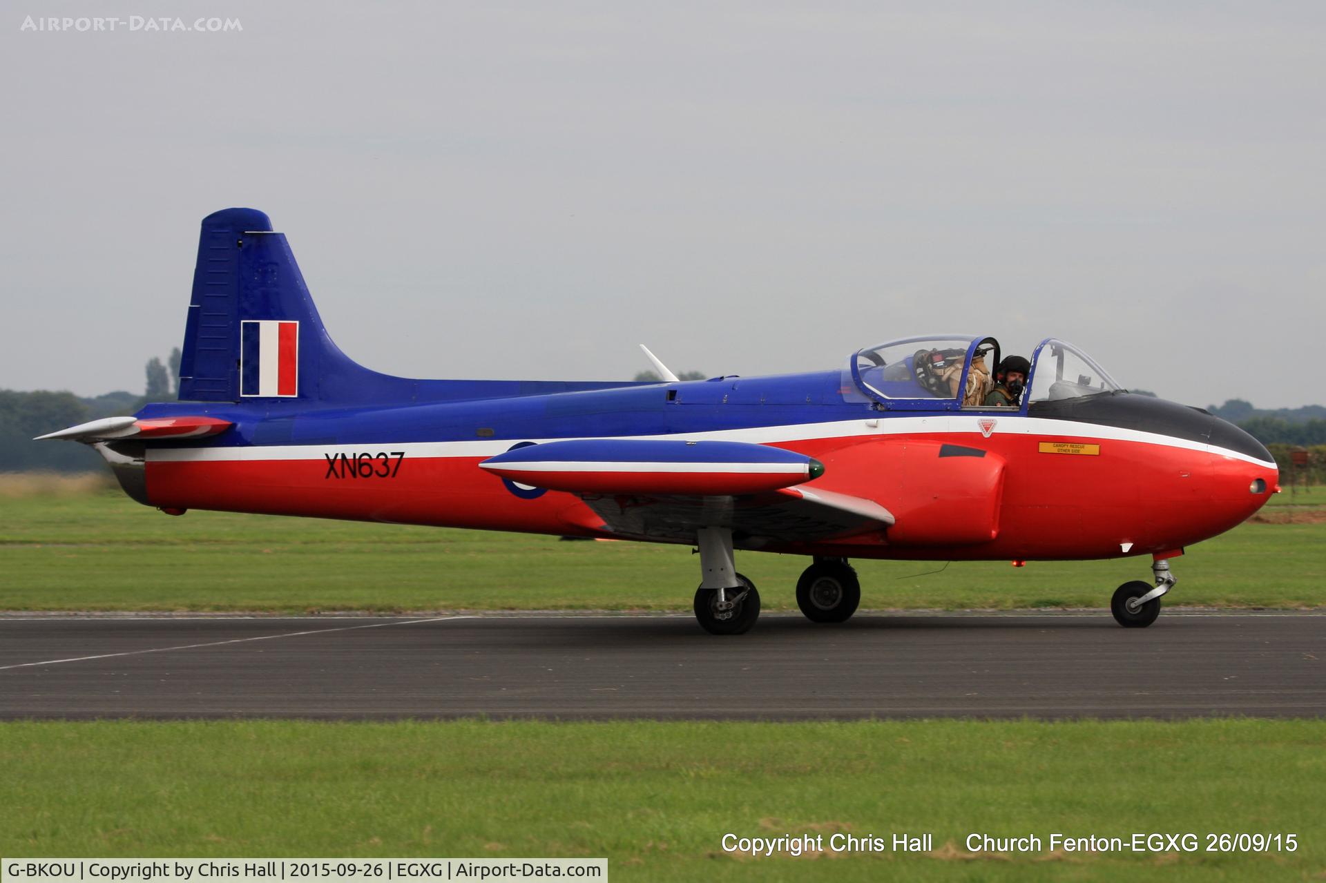 G-BKOU, 1961 Hunting P-84 Jet Provost T.3 C/N PAC/W/13901, at the Yorkshire Airshow