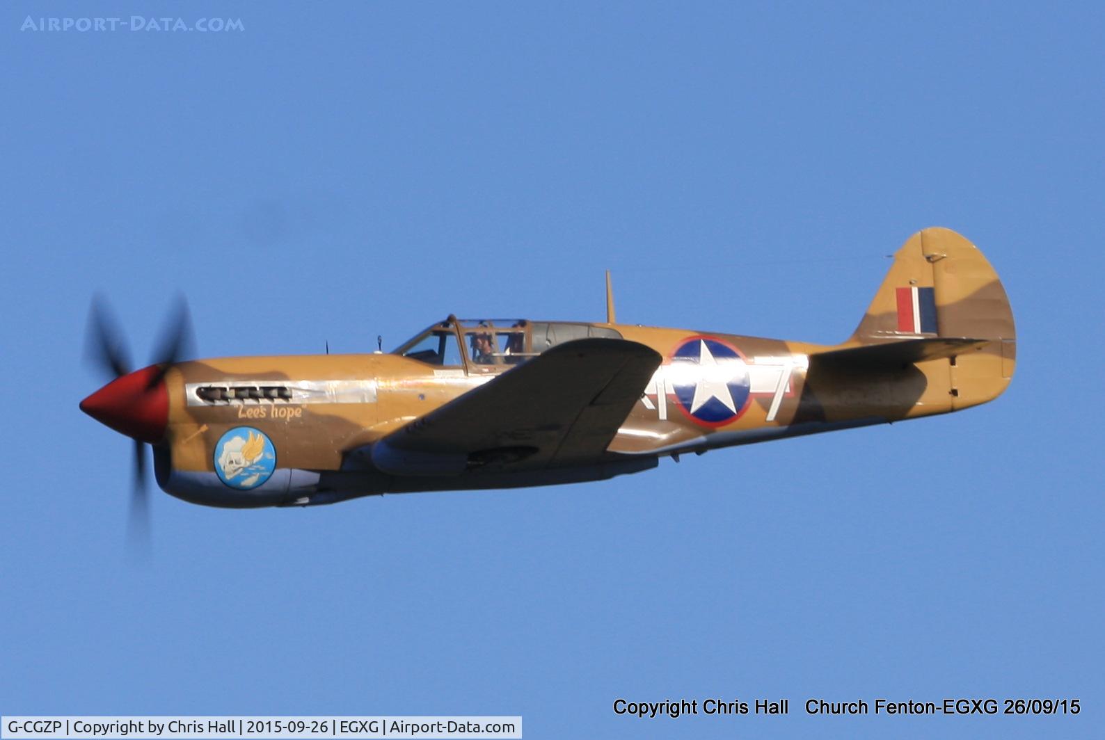 G-CGZP, 1942 Curtiss P-40F Warhawk C/N 19503, at the Yorkshire Airshow