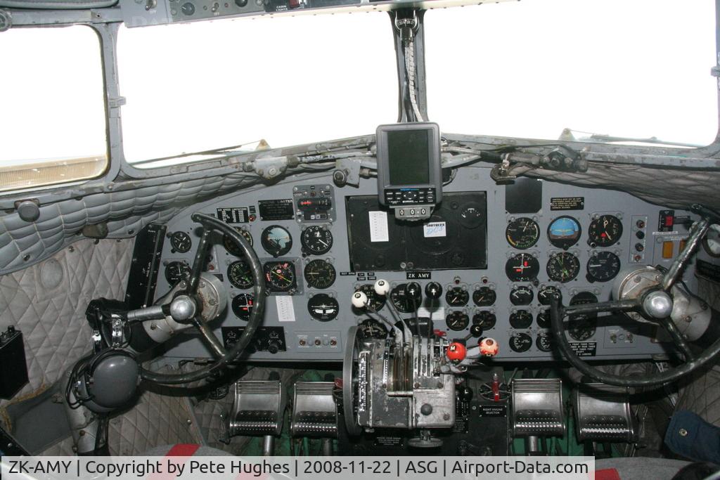 ZK-AMY, 1944 Douglas C-47A Skytrain C/N 13506, ZK-AMY C-47 cockpit shot at Ashburton, NZ