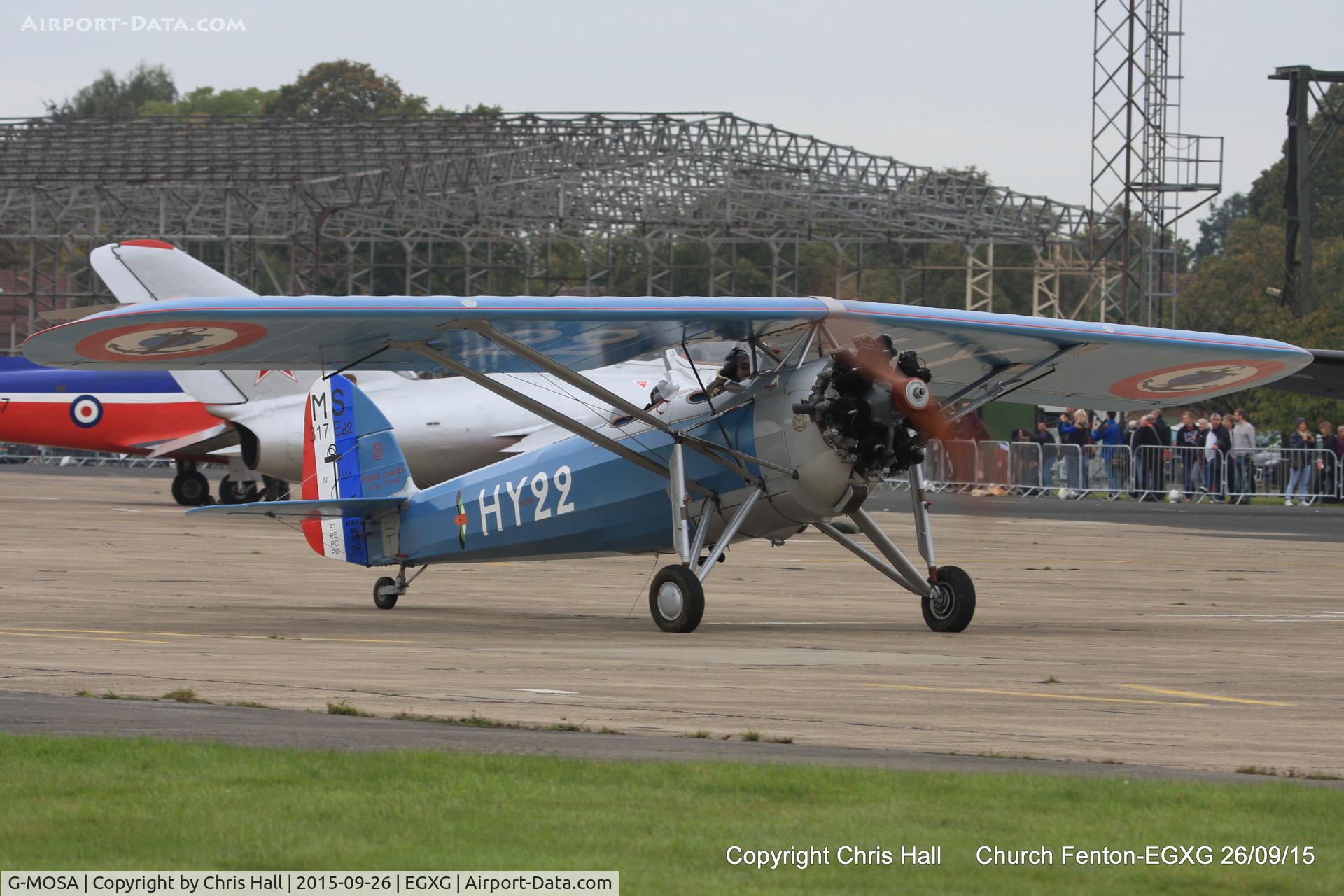 G-MOSA, 1952 Morane-Saulnier MS.317 C/N 351, at the Yorkshire Airshow