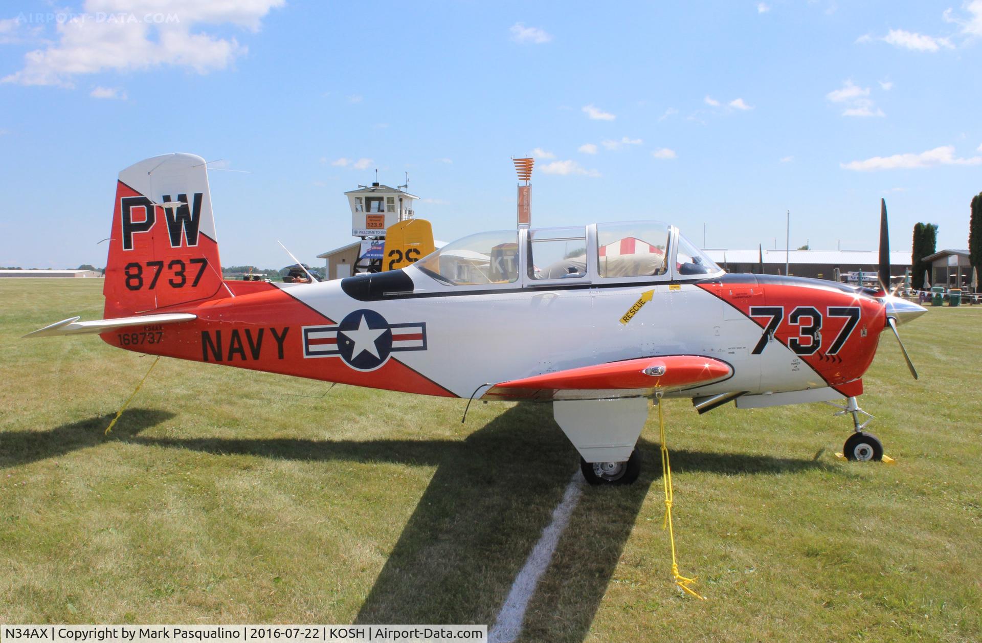 N34AX, 1956 Beech T34 Mentor C/N CG-141, Beech T-34