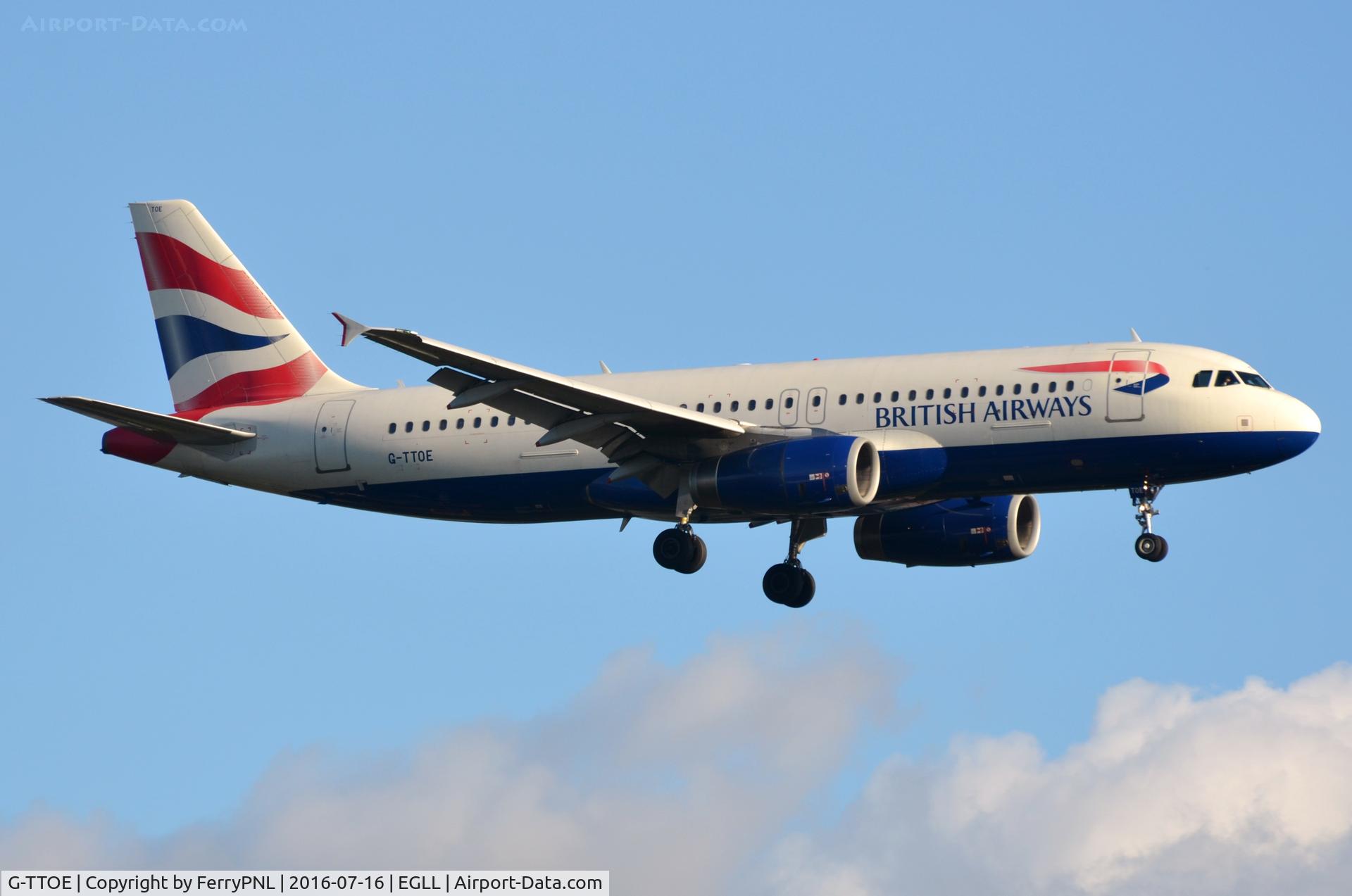 G-TTOE, 2002 Airbus A320-232 C/N 1754, BA A320