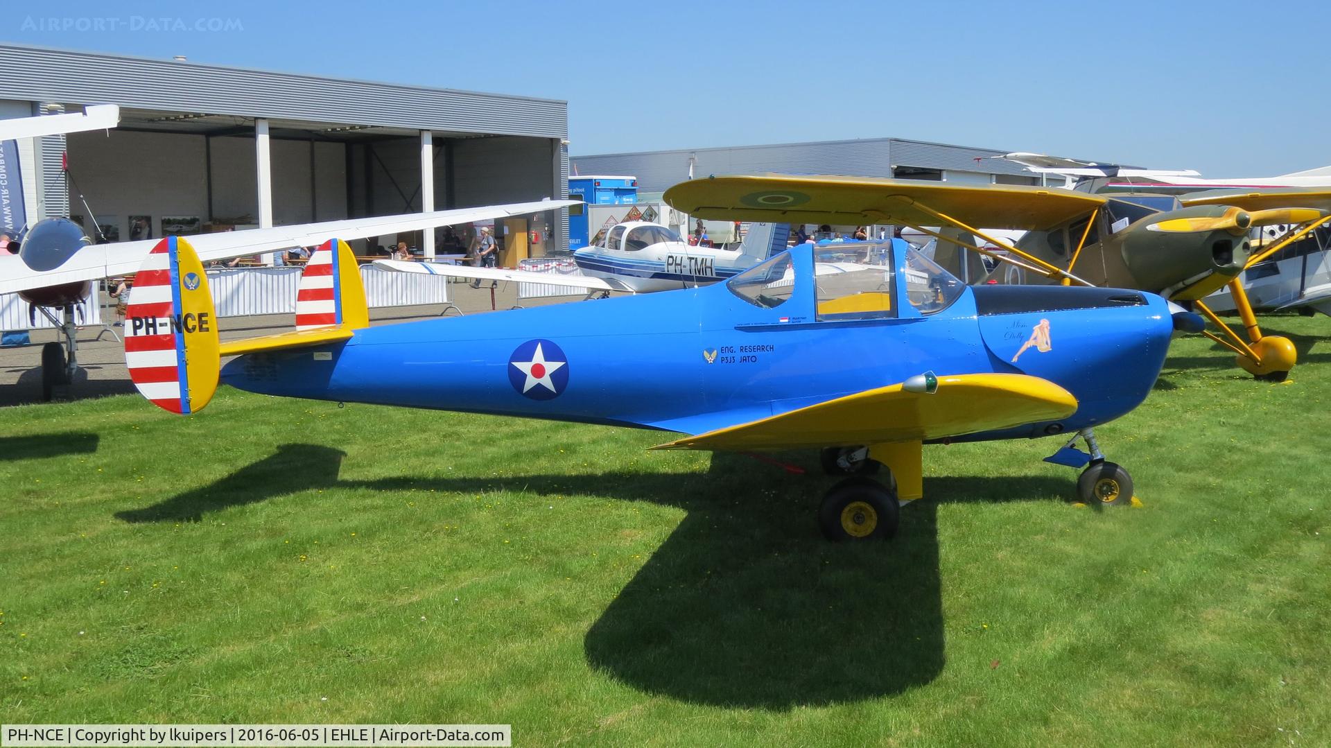 PH-NCE, 1947 Erco 415CD Ercoupe C/N 4765, in a new colour scheme at a small Open Day on a sunny Lelystad Airport