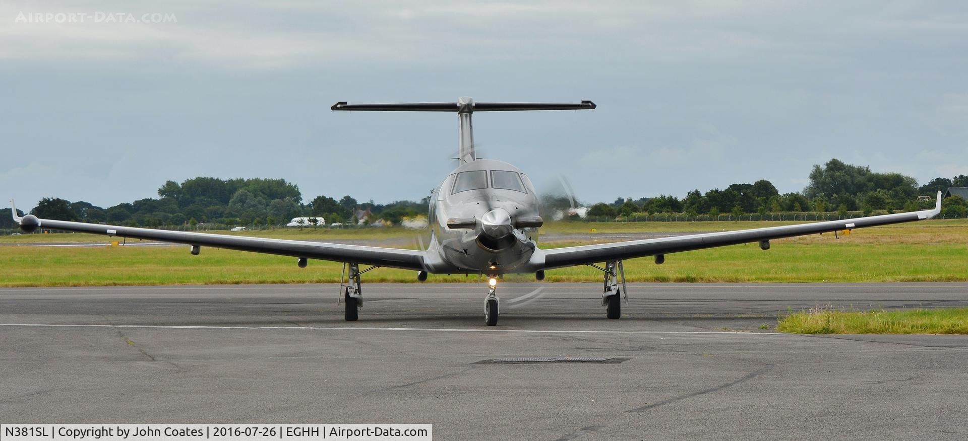N381SL, 2001 Pilatus PC-12/45 C/N 381, Early arrival at Pilatus Centre