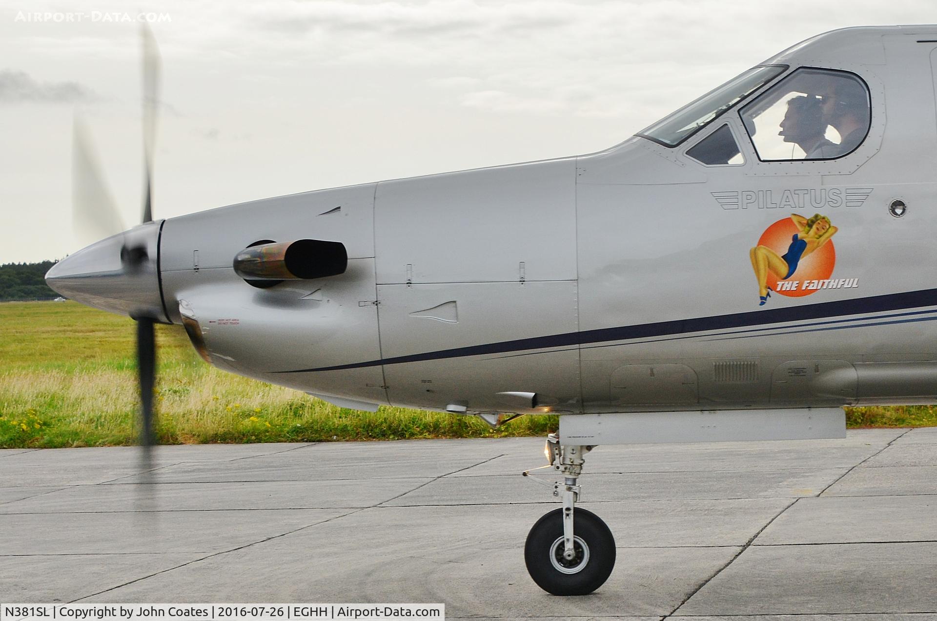 N381SL, 2001 Pilatus PC-12/45 C/N 381, The Faithful logo