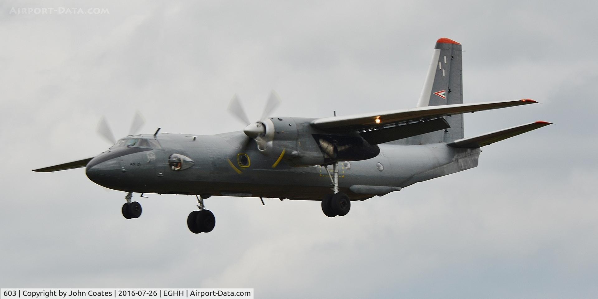 603, 1975 Antonov An-26 C/N 3603, short finals to 26