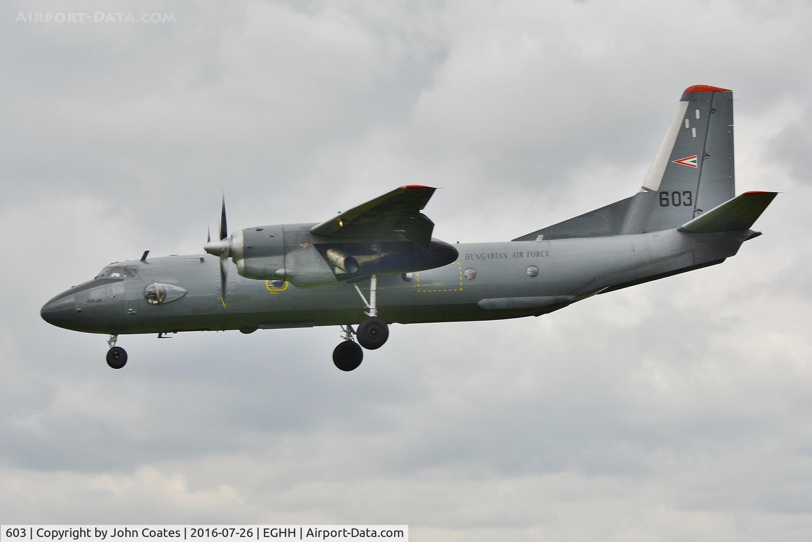 603, 1975 Antonov An-26 C/N 3603, Arriving from Brussels