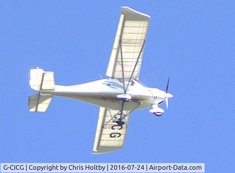 G-CICG, 2013 Comco Ikarus C42 Cyclone C/N 1304-7259, Over Potters Bar, Herts