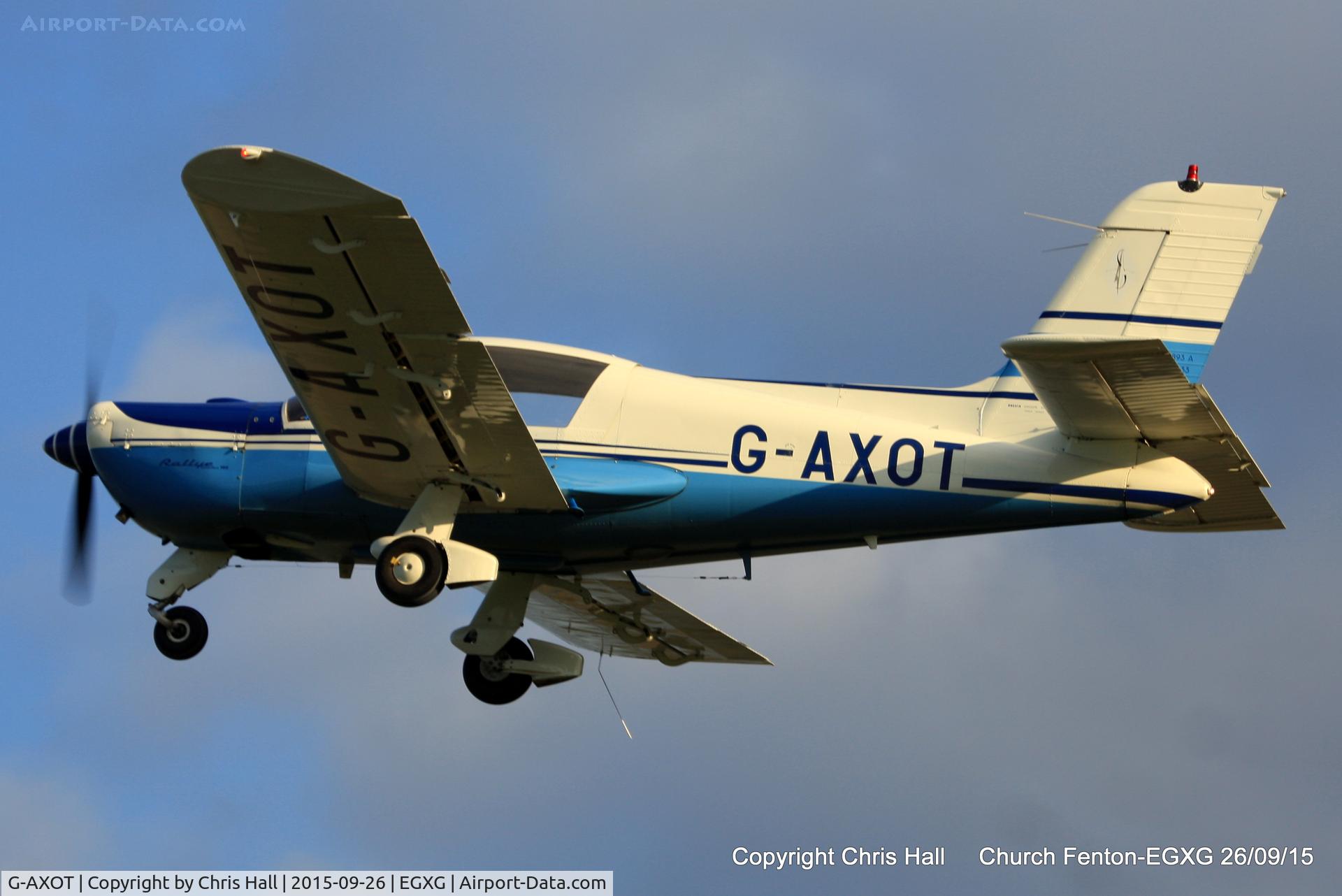 G-AXOT, 1969 Socata MS-893A Rallye Commodore 180 C/N 11433, at the Yorkshire Airshow