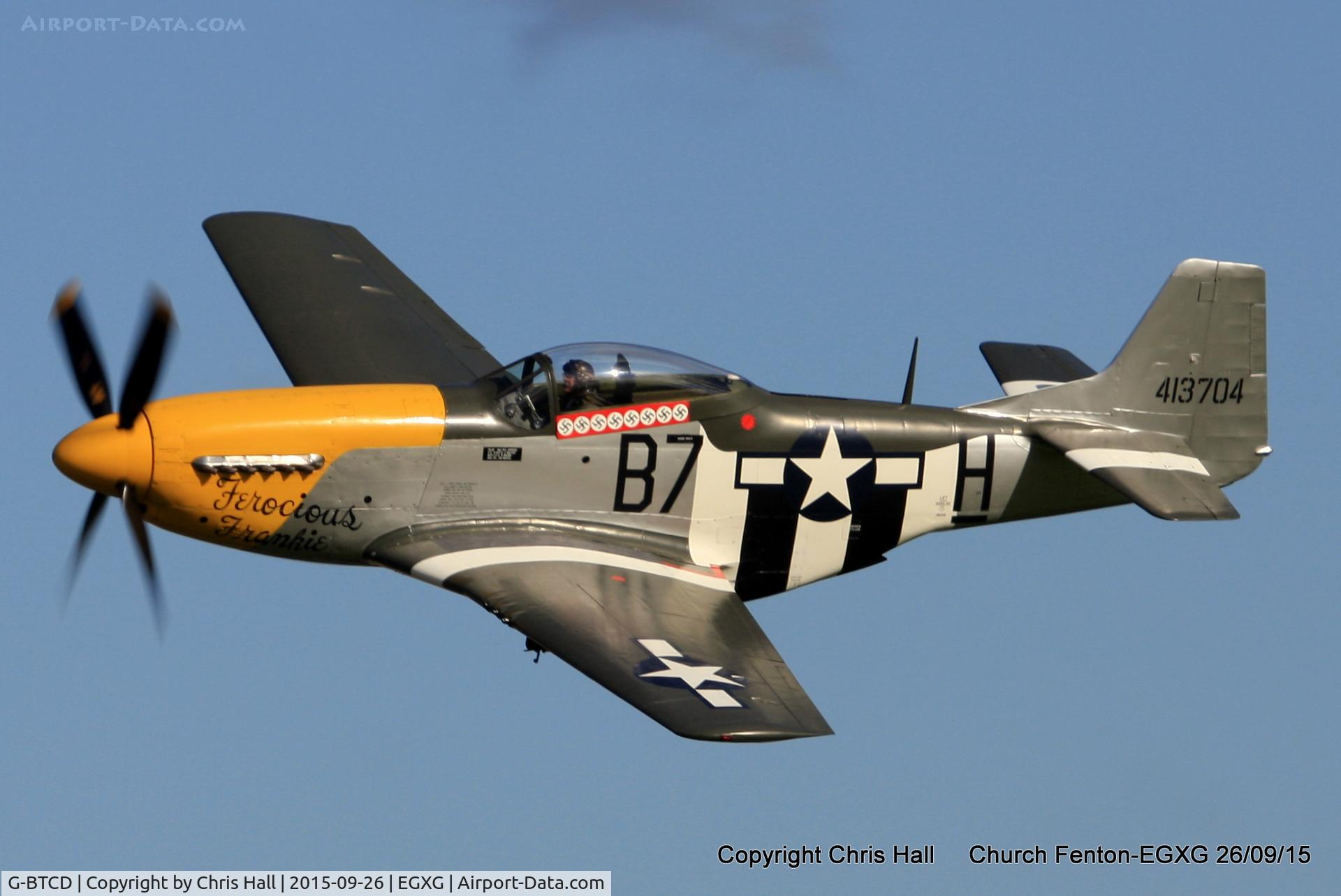 G-BTCD, 1944 North American P-51D Mustang C/N 122-39608, at the Yorkshire Airshow
