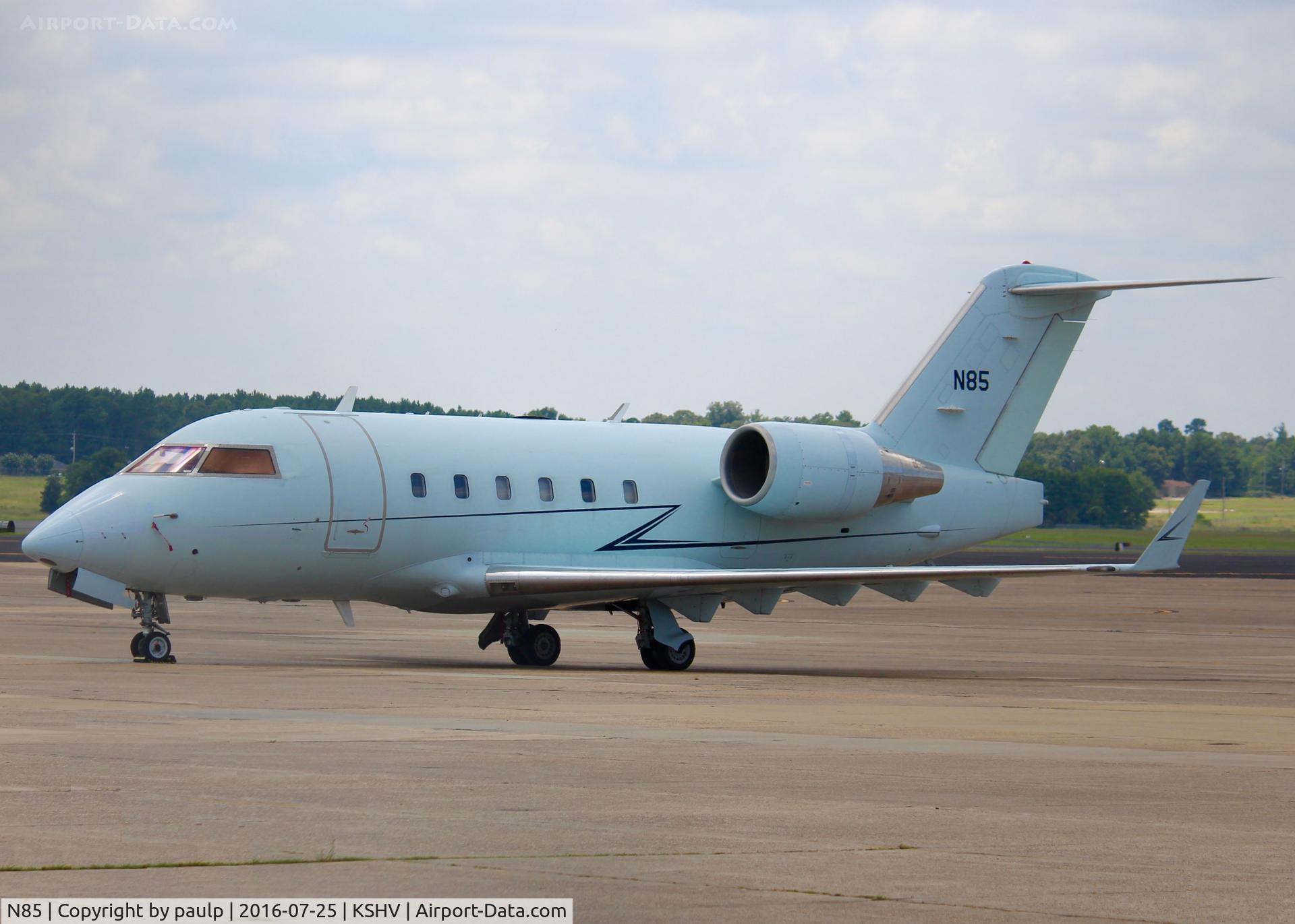 N85, 1993 Canadair Challenger 604 (CL-600-2B16) C/N 5138, At Shreveport Regional.