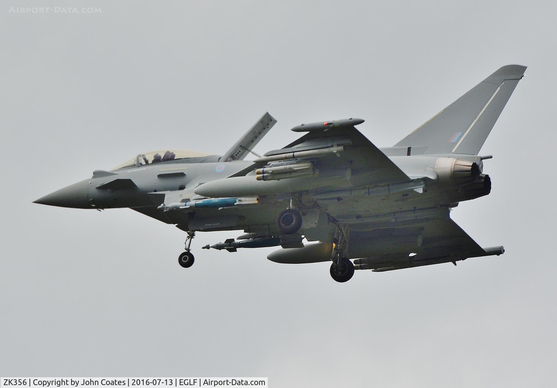 ZK356, 2013 Eurofighter EF-2000 Typhoon FGR4 C/N BS117/423, FIA 2016 display