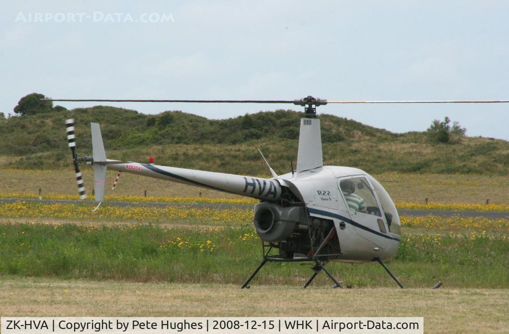 ZK-HVA, Robinson R22 C/N 2819, ZK-HVA R22 at Whakatane, NZ